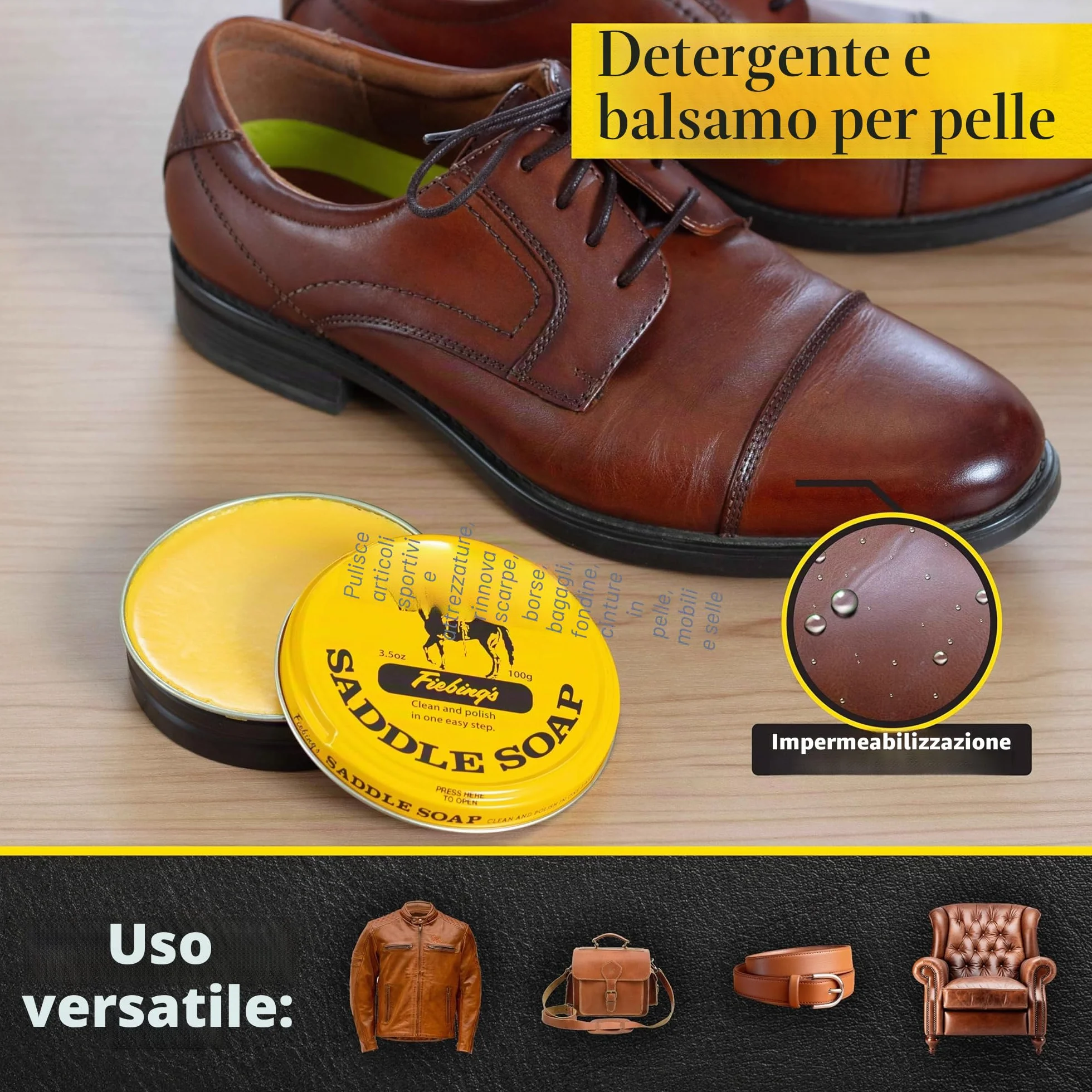 Fiebing's Sapone da Sella, 30 oz, Giallo