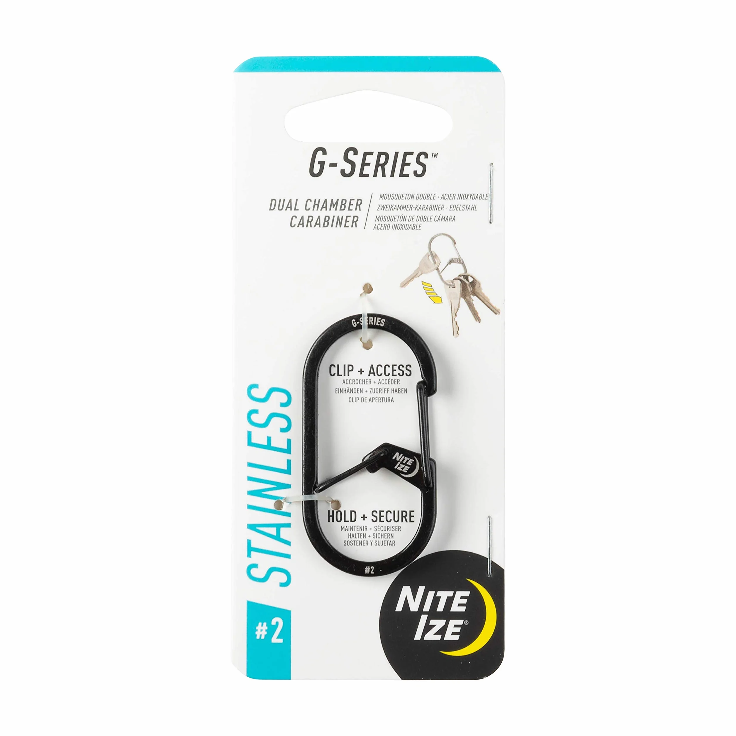 Nite Ize G Series Dual Chamber Carabiner Silver 3
