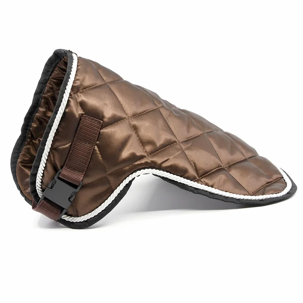 Set di accessori marrone cioccolato per Hobby Horse e cavallo stick: cavezza muta con cordino + coperta + berretto anti-mosche
