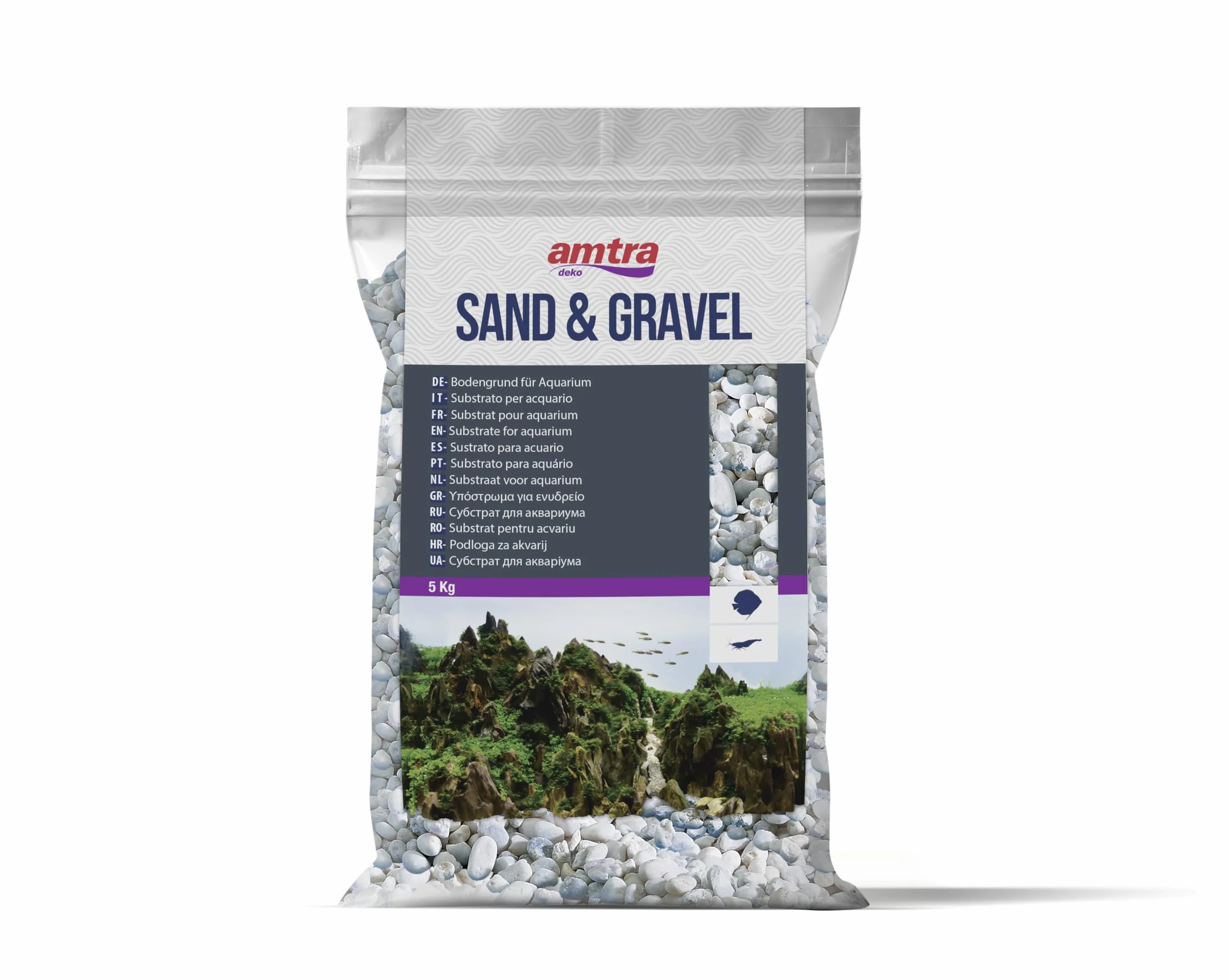 AMTRA GHIAIA NOA - Ghiaia naturale acquario 4-8 mm 5kg