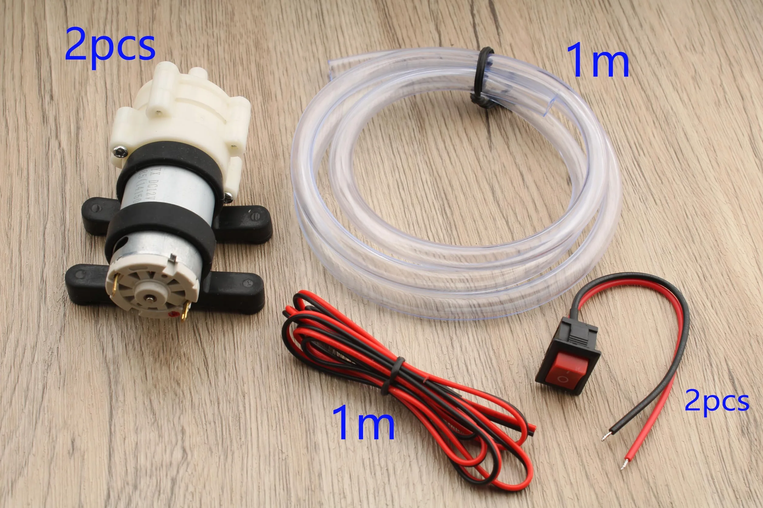 RUNCCI-YUN Pompa Acqua a Membrana 12V Mini Pompa Acqua Elettrica 1,5-1,8L / min Pompa autoadescante DC12V per tè macchina per acquario Aquarium, Fish Tank Fountain（2Pcs）