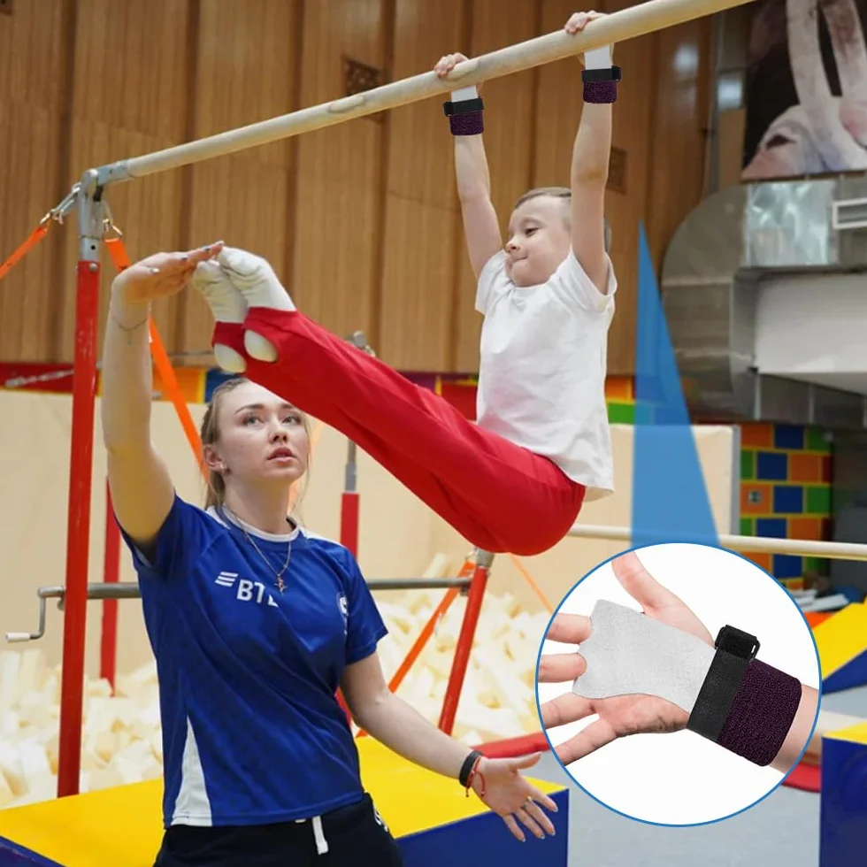 Manopole da Ginnastica Paracalli per Bambina con 4 Polsino Sportivo Impugnature Protezioni Guanti Sollevamento