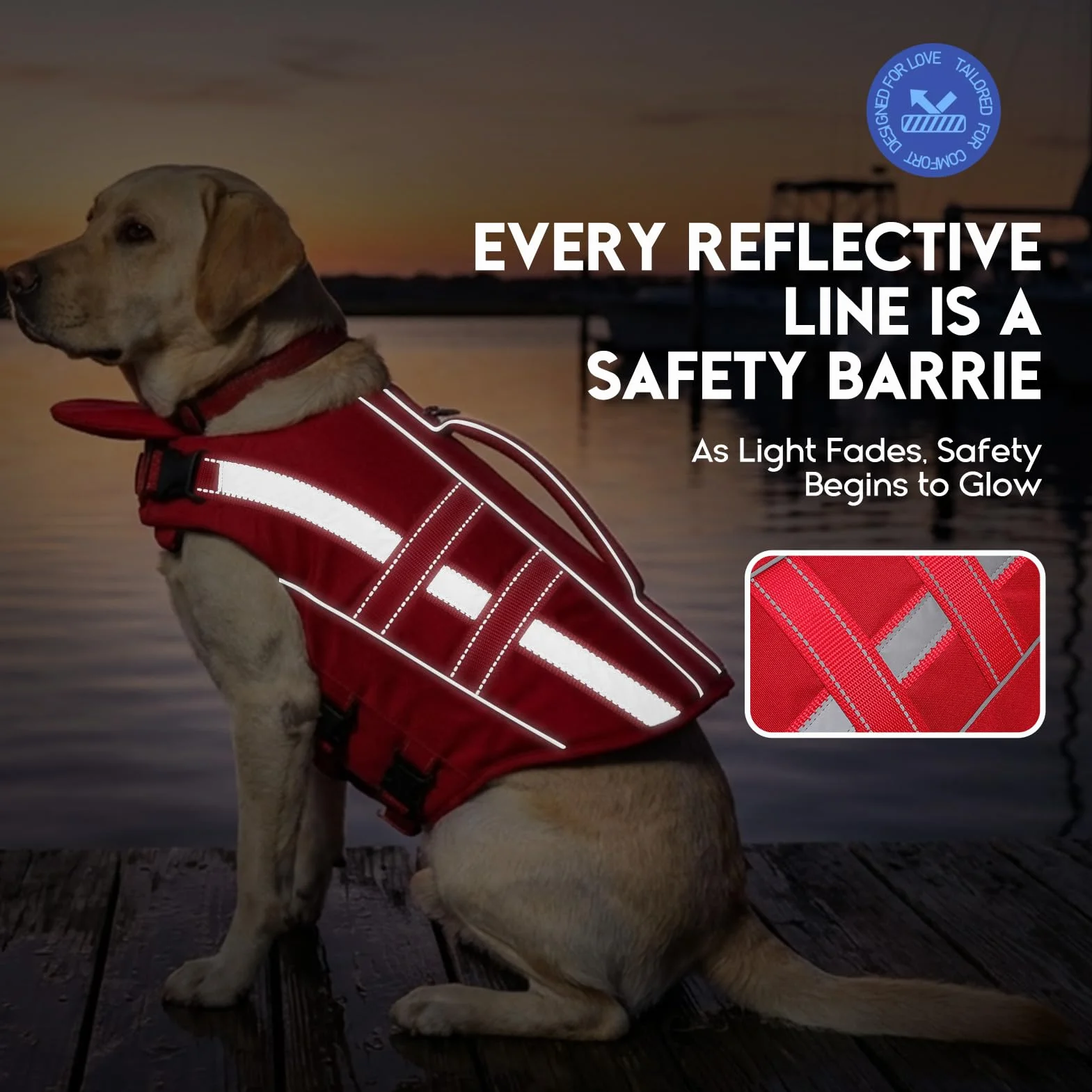 ASENKU Salvagente per Cani Giubbotto Salvataggio Taglia Piccola Media Grande Gilet Galleggiante Sicurezza con Maniglia e Anelli D per Nuoto Piscina Spiaggia Barca XS