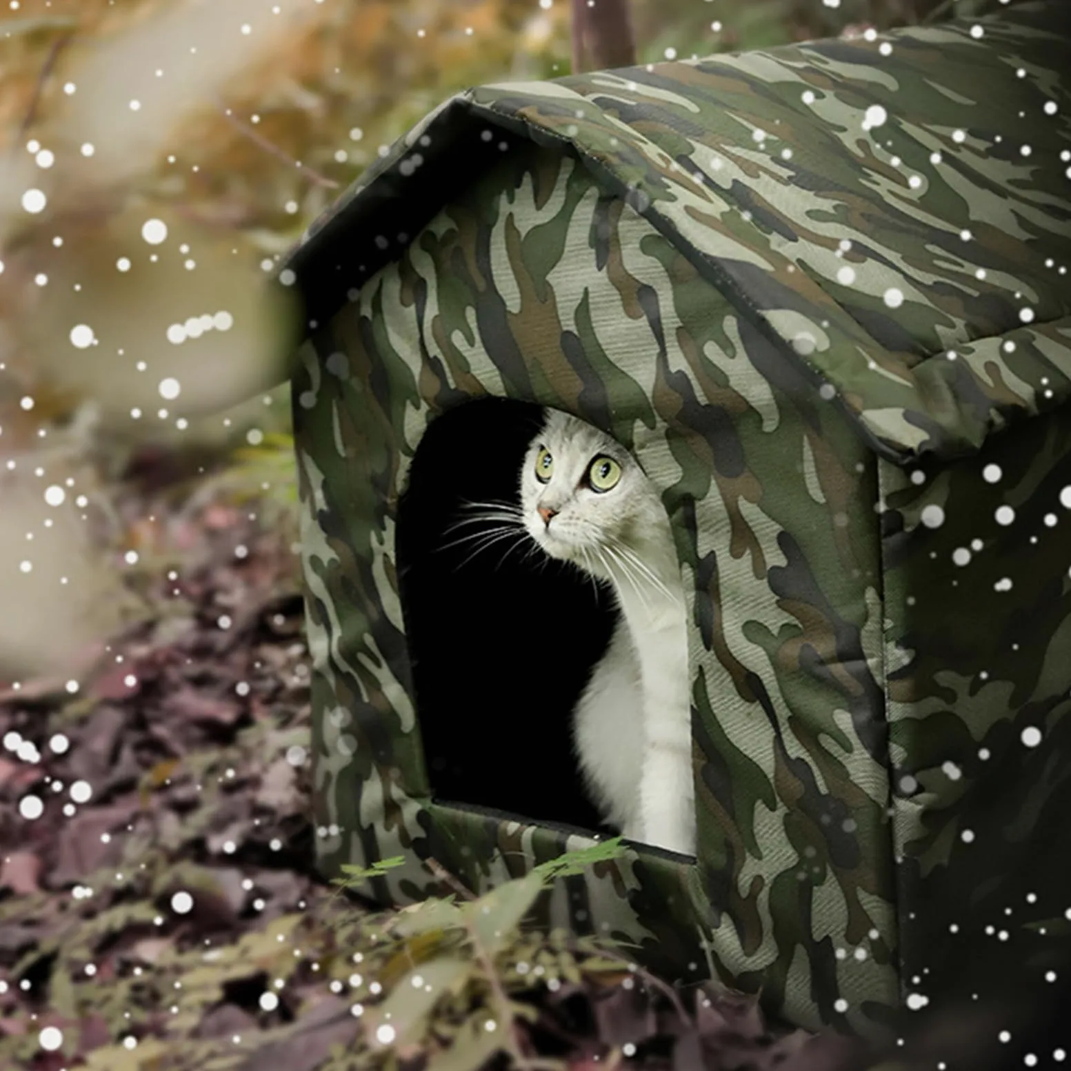 Cuccia per cani da esterno, antivento, antiscivolo, impermeabile | Cuccia isolata per cani e cuccioli, per gattini, cuccioli, gatti selvatici all'aperto