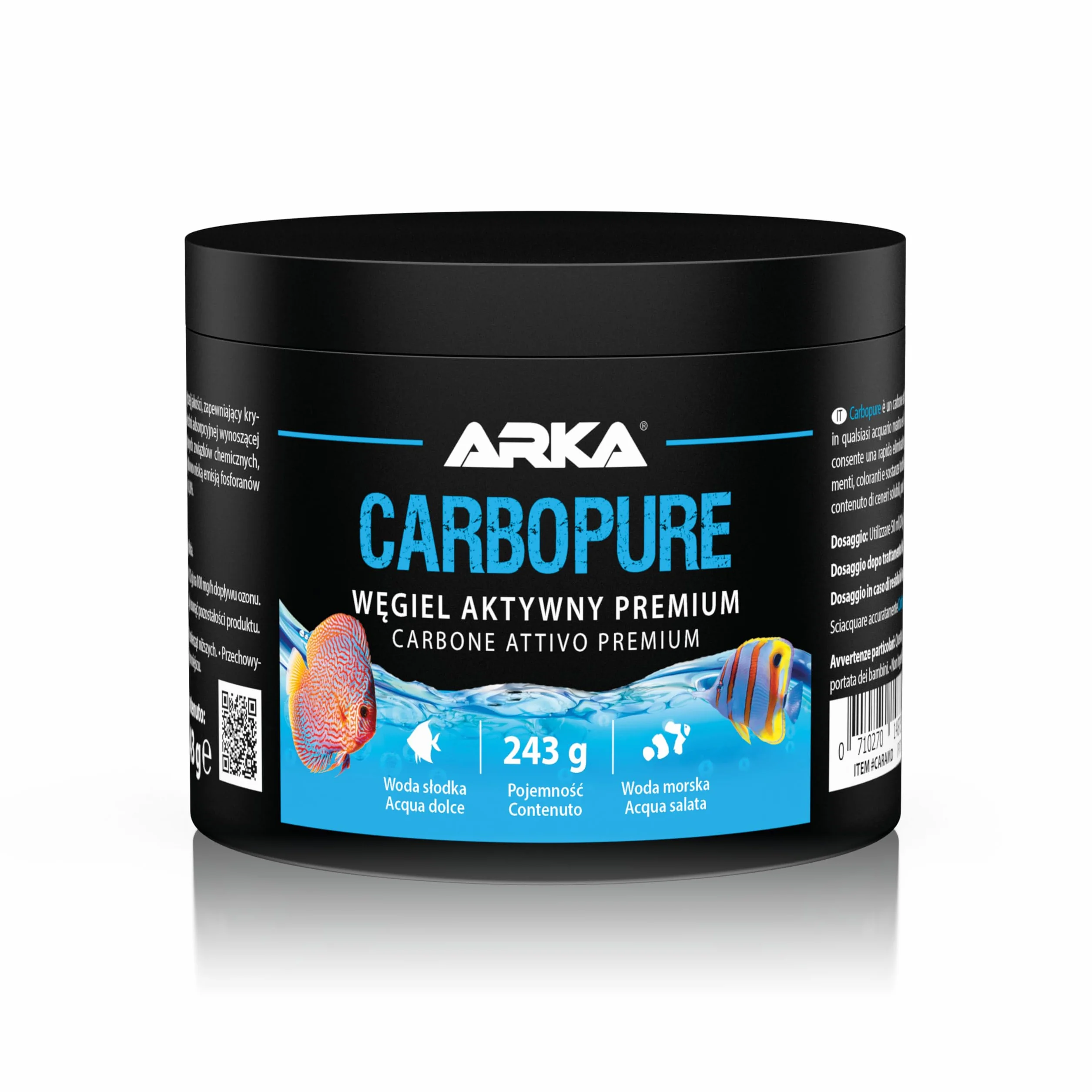 Carbone attivo acquario 243 g – MICROBE-LIFT Carbopure 500 ml – contro torbidità, farmaci e coloranti – per dolce e marino – pellets a vapore ultra puri – filtra in poche ore – qualità tedesca – ARKA