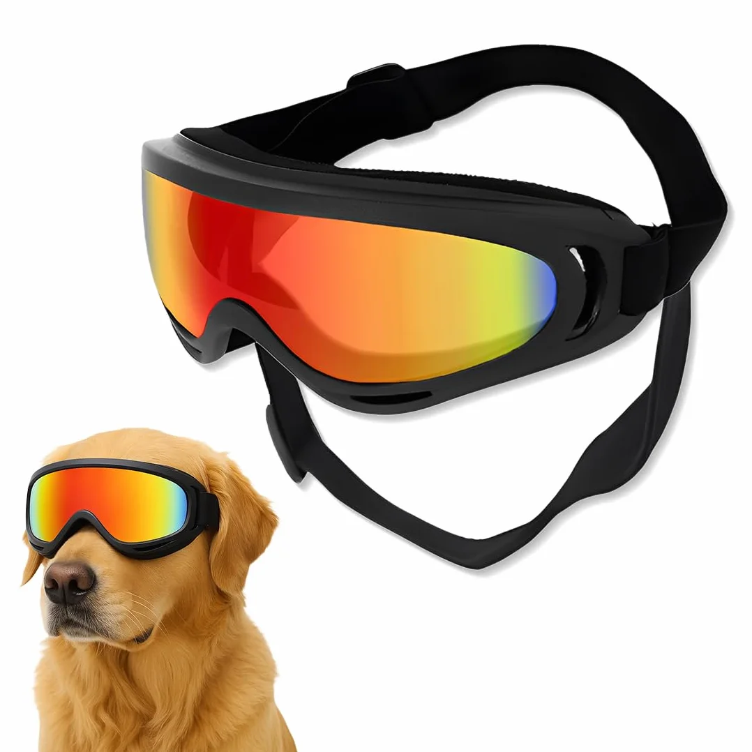 Occhiali da Sole per Cani, Occhiali da Sole Cani con Cinturini Regolabili, Protezione UV