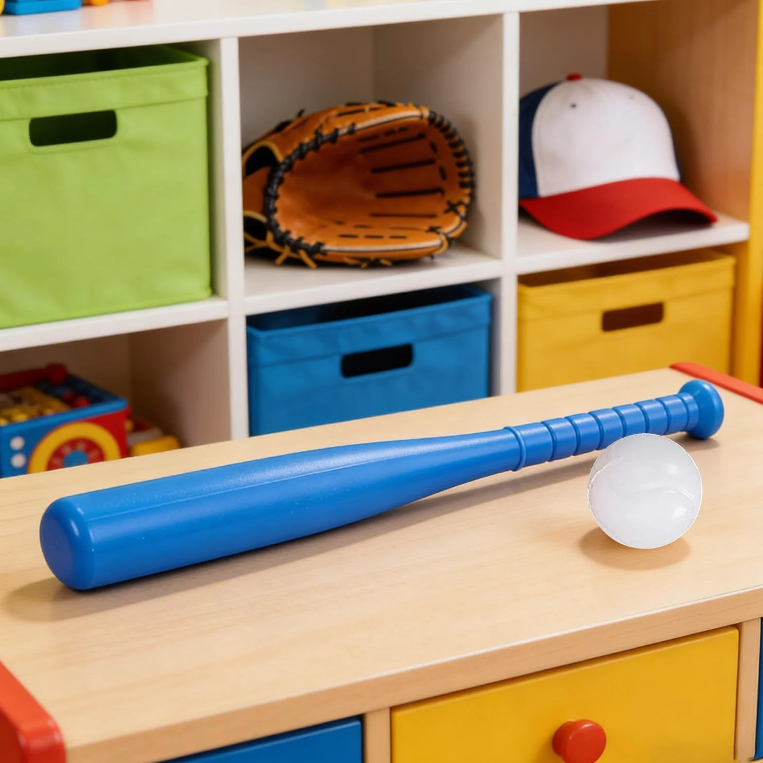 Giocattolo da Baseball Mazza Realistica Leggera Allenamento Bambini Ragazzi Ragazze Interno Esterno