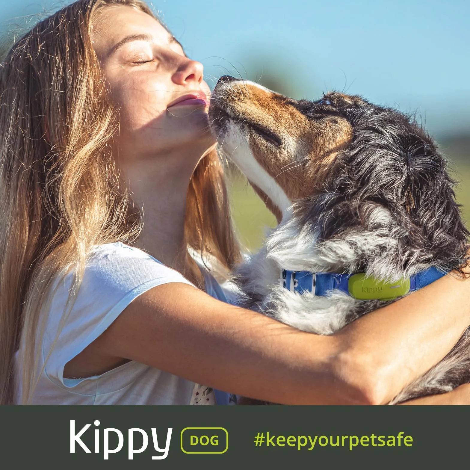 Kippy DOG | GPS per Cani - Localizzatore per Cani Impermeabile con GPS per Collare - Tracker di Attività e Salute del Tuo Cane, con Recinto Virtuale e Notifiche - Colore Verde