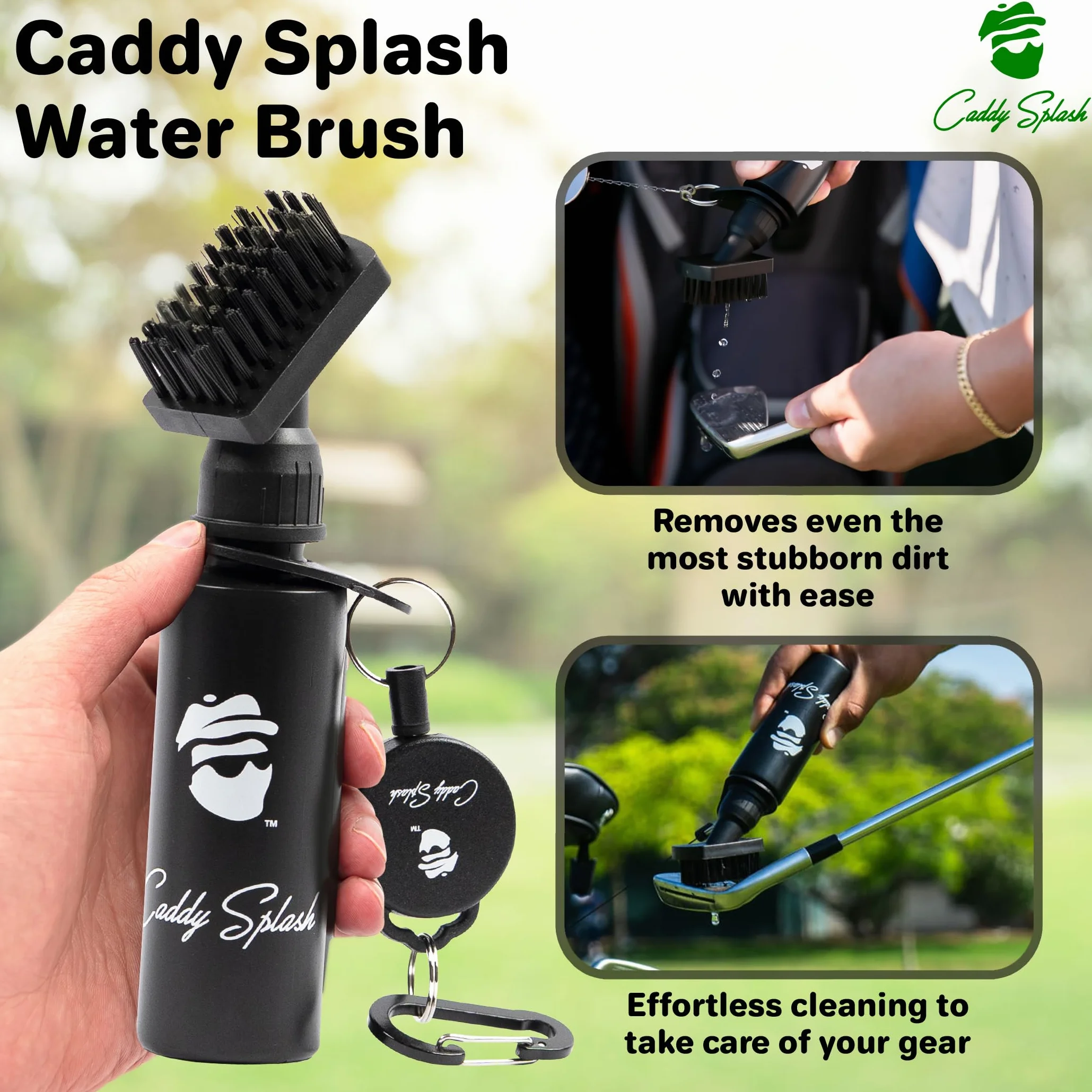 Caddy Splash Spazzola per Mazze da Unisex, Bianco, 7.5 Inches Tall