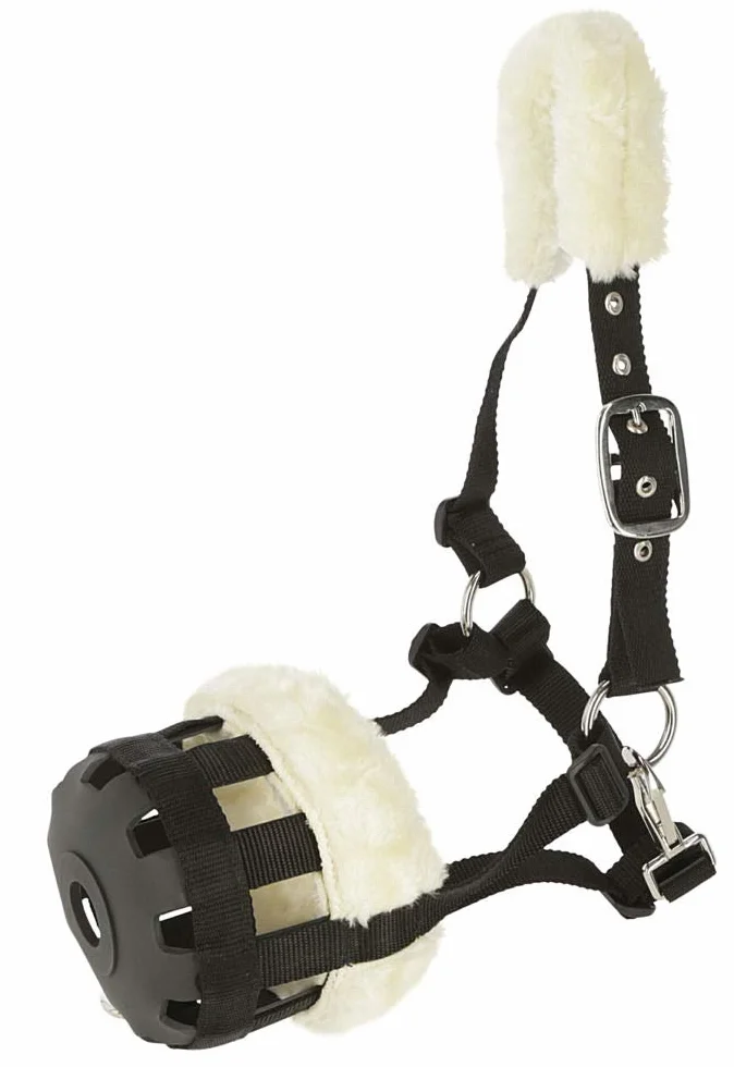 Covalliero Kerbl 3222145 Museruola Teddy in Pile, Nylon, Nera, Intera
