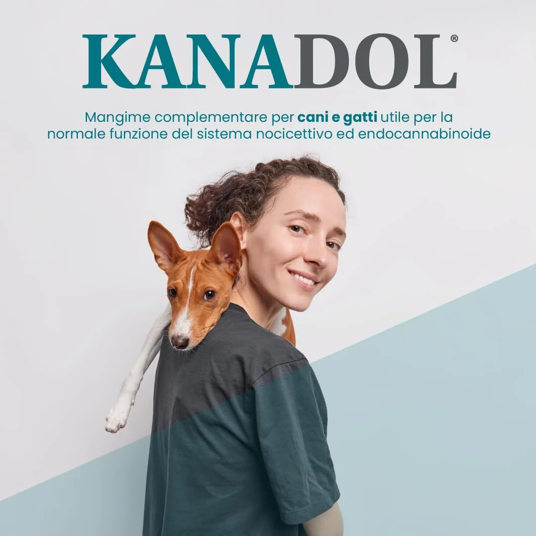 Aurora Biofarma Kanadol 50 Compresse - Mangime complementare per sistema nocicettivo ed endocannabinoide per Cani e Gatti