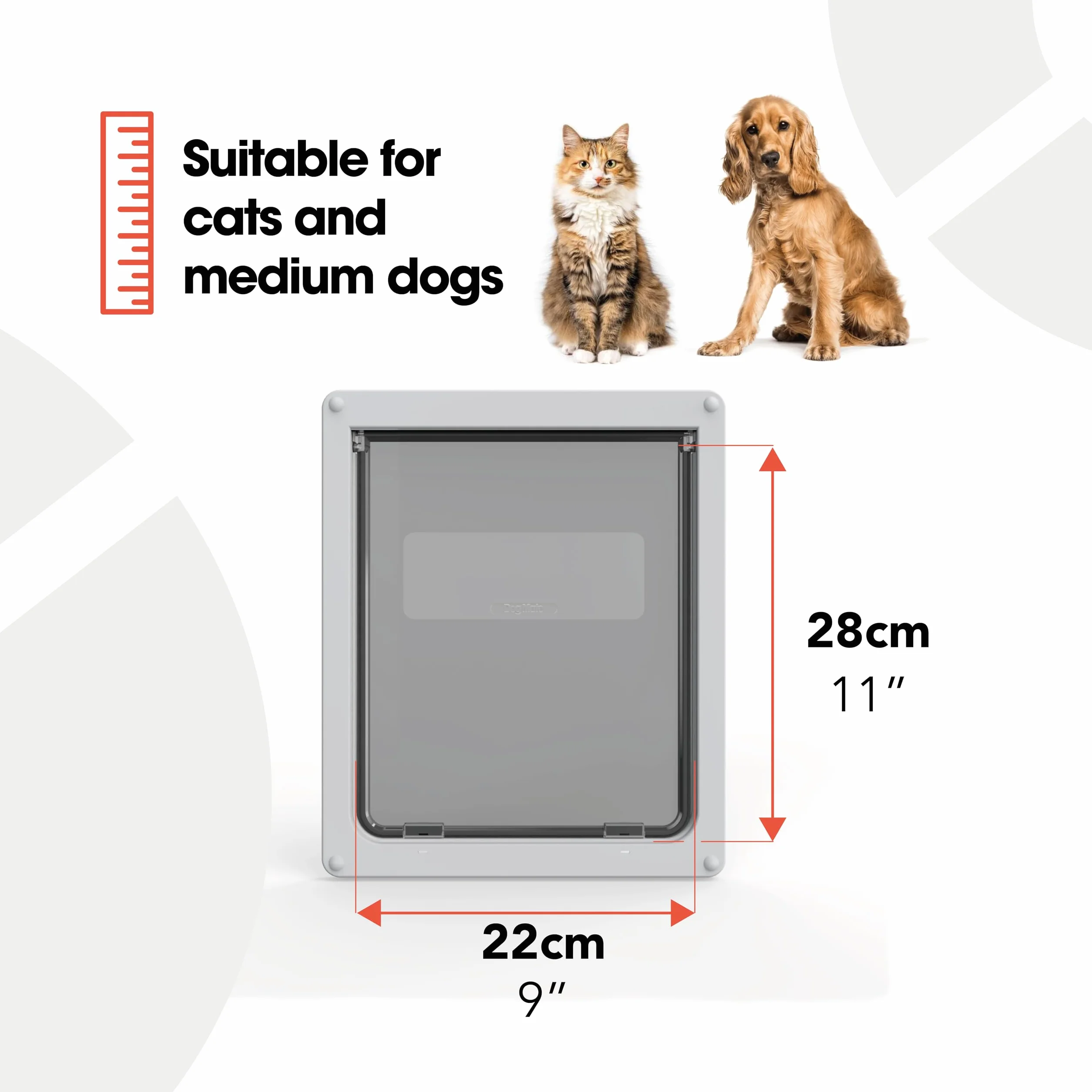 Pet Mate Facile Porta di Accesso per Animali Domestici Medie