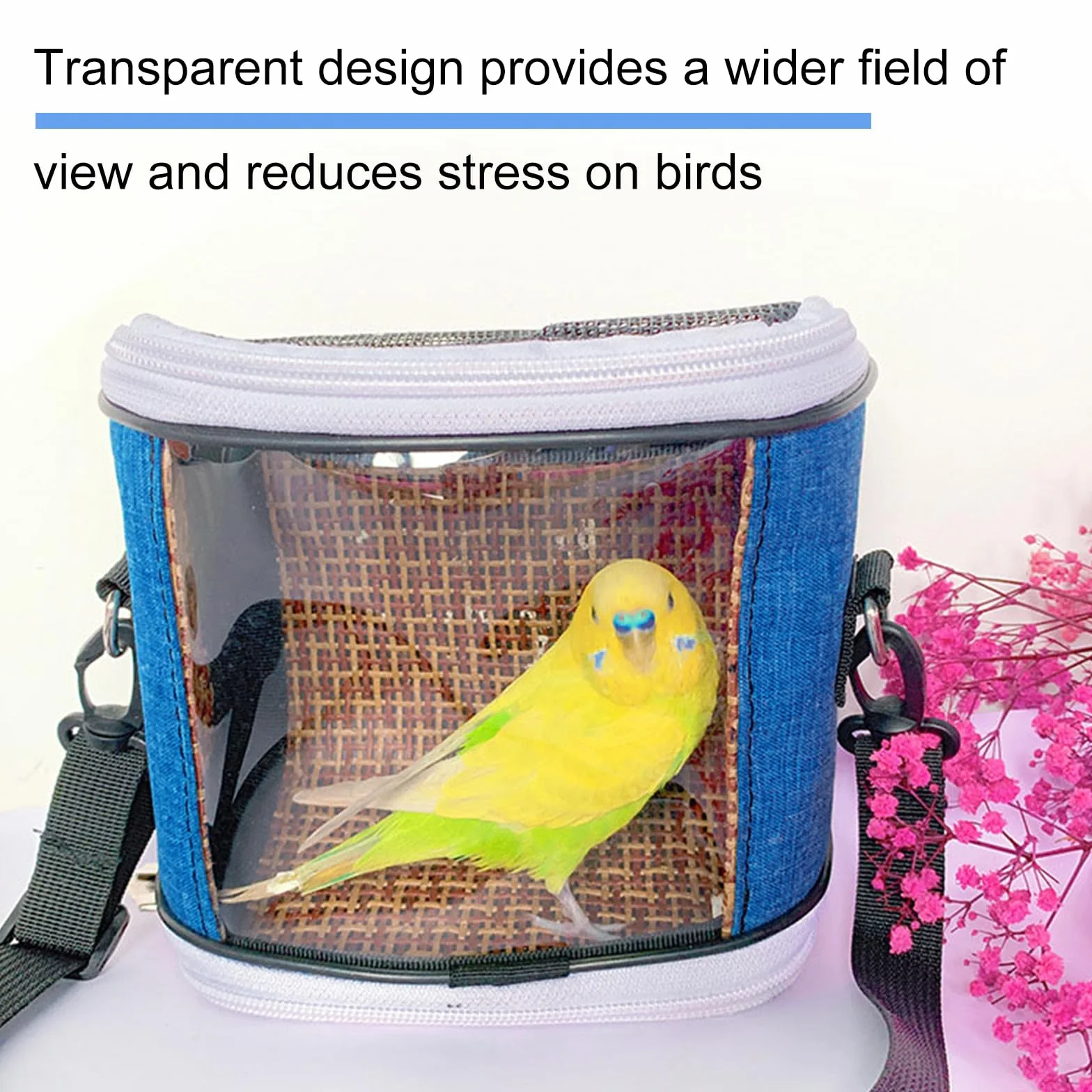 Zaino per uccelli, contenitore di trasporto per uccelli, Bird Travel Bag, Bird Travel Bag, Uccelli, Borsa da viaggio per pappagalli, parrocchetti, piccoli animali per viaggi, escursioni, campeggio, 16