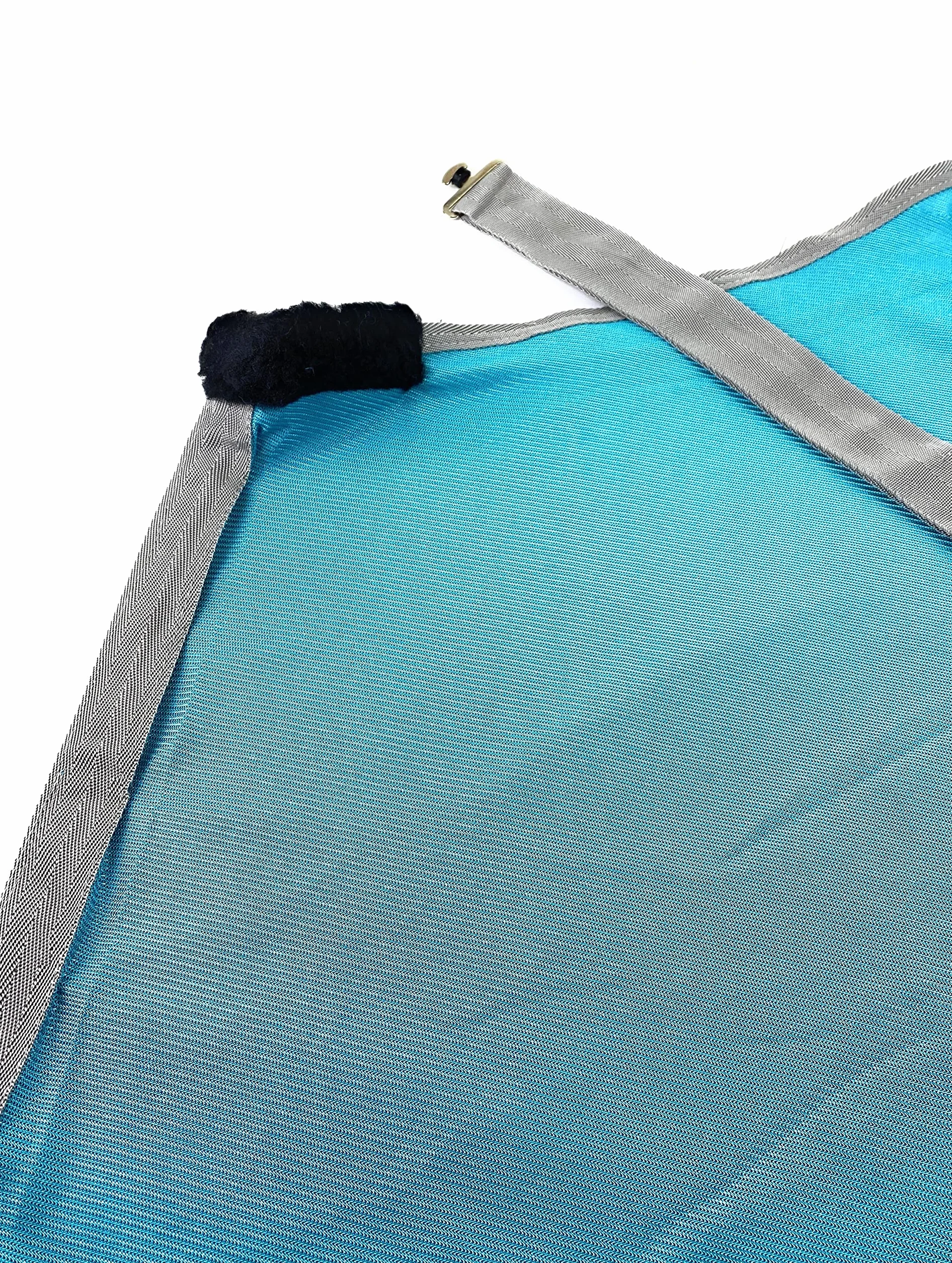 Horses, Coperta Antimosche Traspirante, Modello Nemesis, Scherma dai Raggi Solari, Rete Fitta in Tessuto Mesh, Contro Mosche ed Insetti (135 cm, Azzurro)