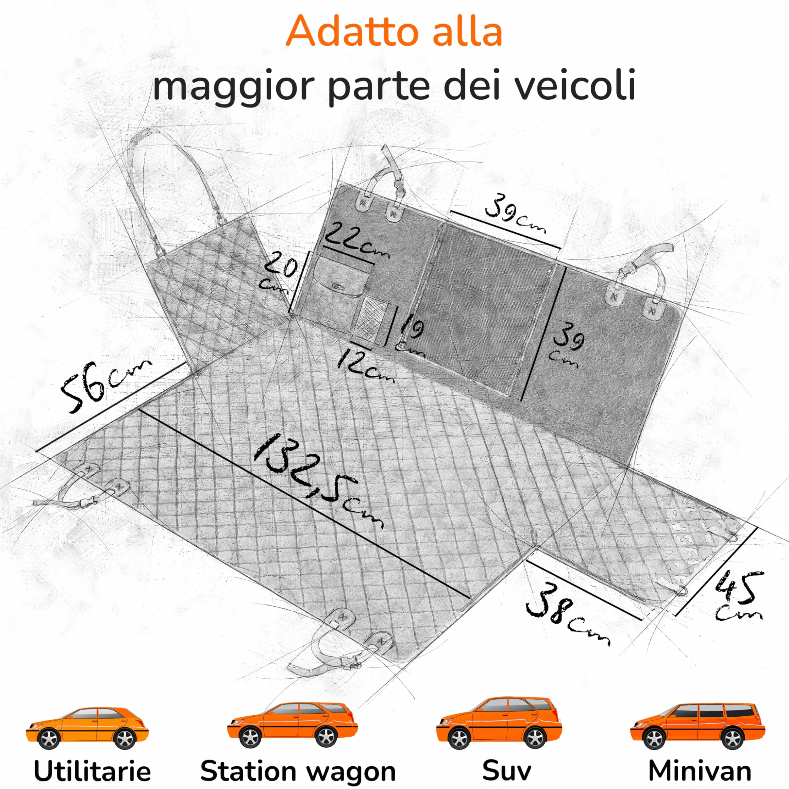 Upgrade4cars Telo Sedile Posteriore per Cani Universale Impermeabile e Antiscivolo Accessori Auto Cane Durevole
