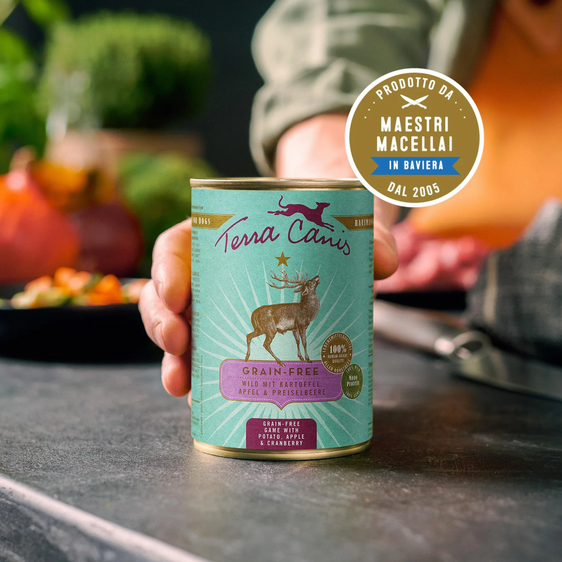Terra Canis Cinghiale, barbabietola, marroni & semi di chia - Alimento umido Grain-Free, 200g I Alimento premium per cani con ingredienti di autentica qualità human-grade al 100% I Gluten-free
