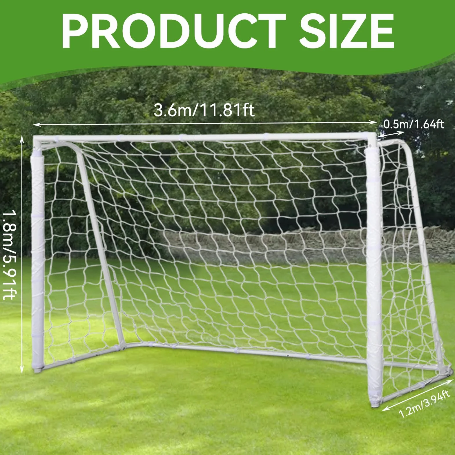 Rete per porte da calcio, Reti per porte di ricambio per calcio Rete per porte da calcio sportive Rete per porte da calcio a grandezza naturale per allenamenti di partite sportive
