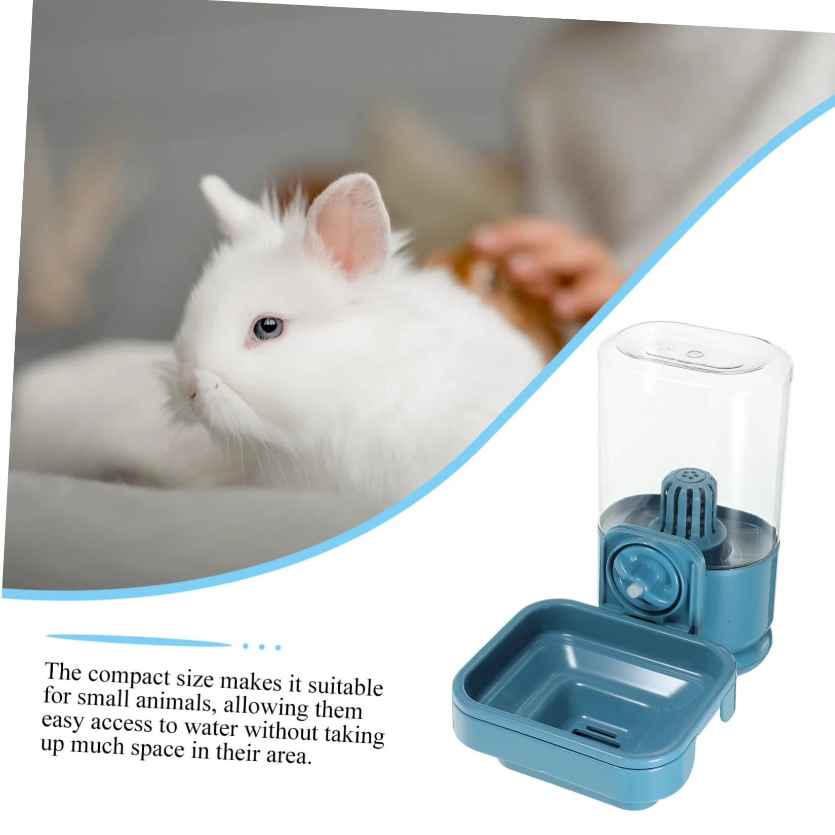 BESTonZON Distributore Acqua per Conigli Mangiatoia per Animali Domestici Piccoli Dispenser Acqua Appeso alla Gabbia Accessorio per Conigli Facile Accesso