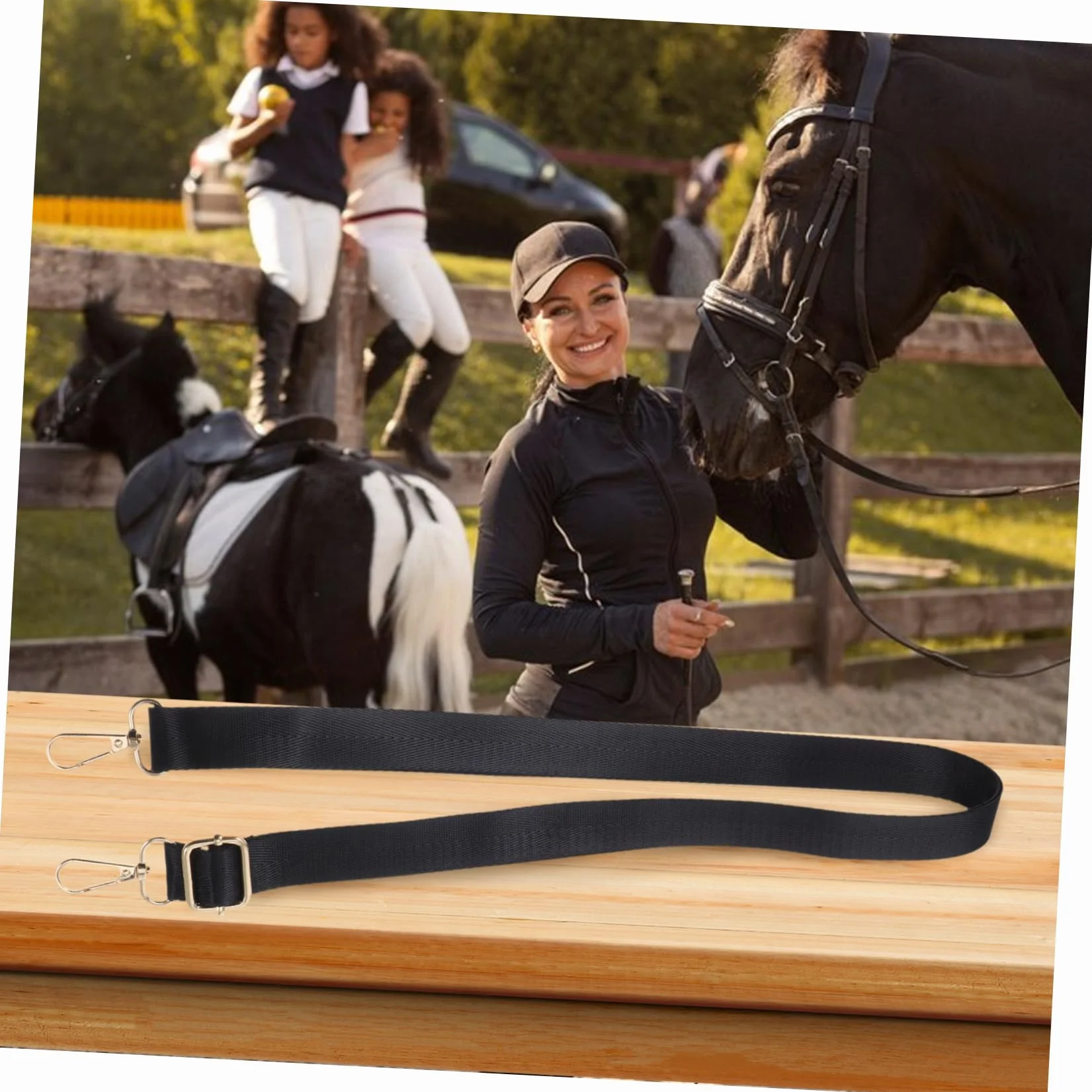 SUPVOX 2pezzi Cinghie Regolabili Elastiche Per Gambe Di Coperta Per Cavallo Ganci Girevoli Metallo Accessori Versatili Per Coperta Cavallo Facili Da Usare E Durevoli