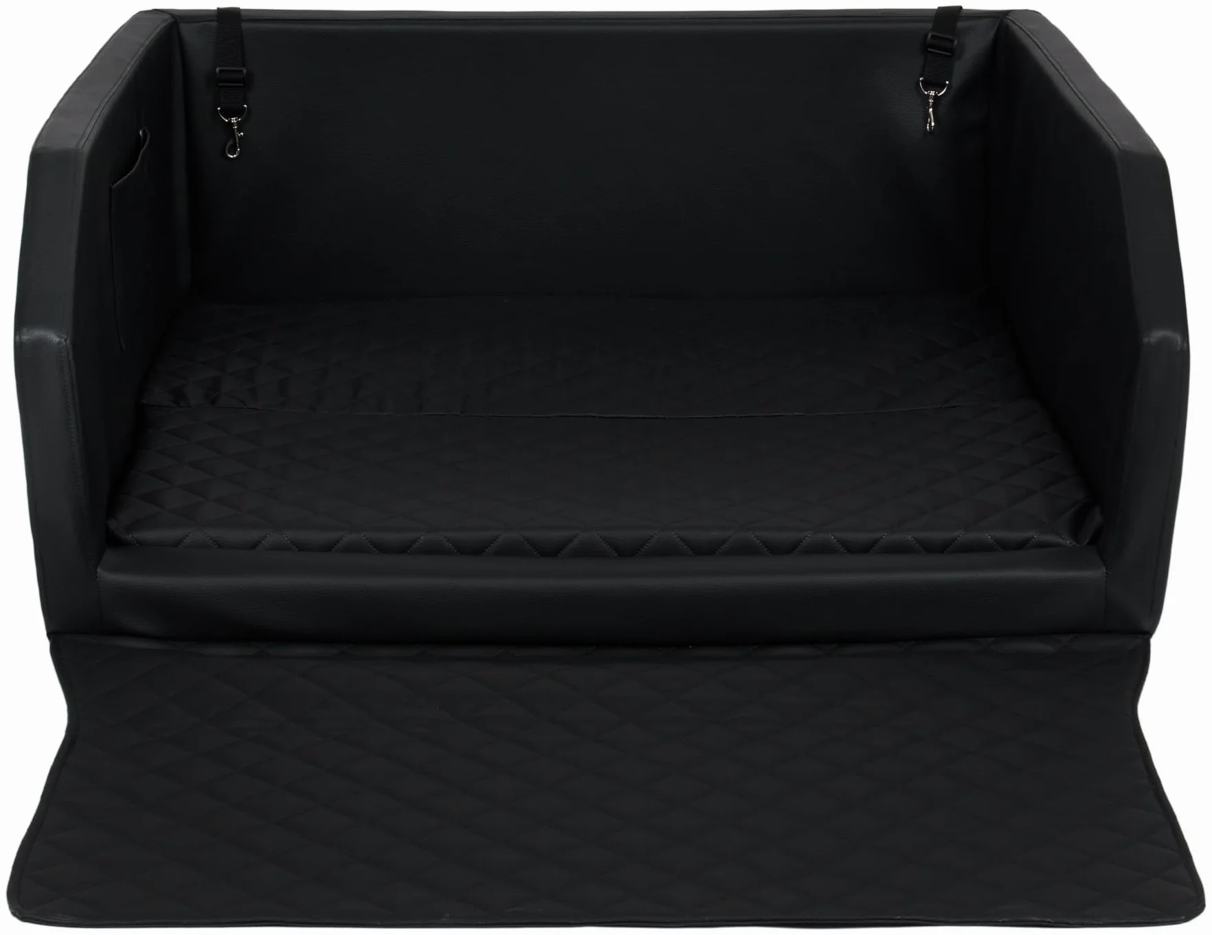 Velinda Trasportino Auto per Cani Materasso Bagagliaio Letto Macchina Cintura 100x70cm (Colore: Nero)