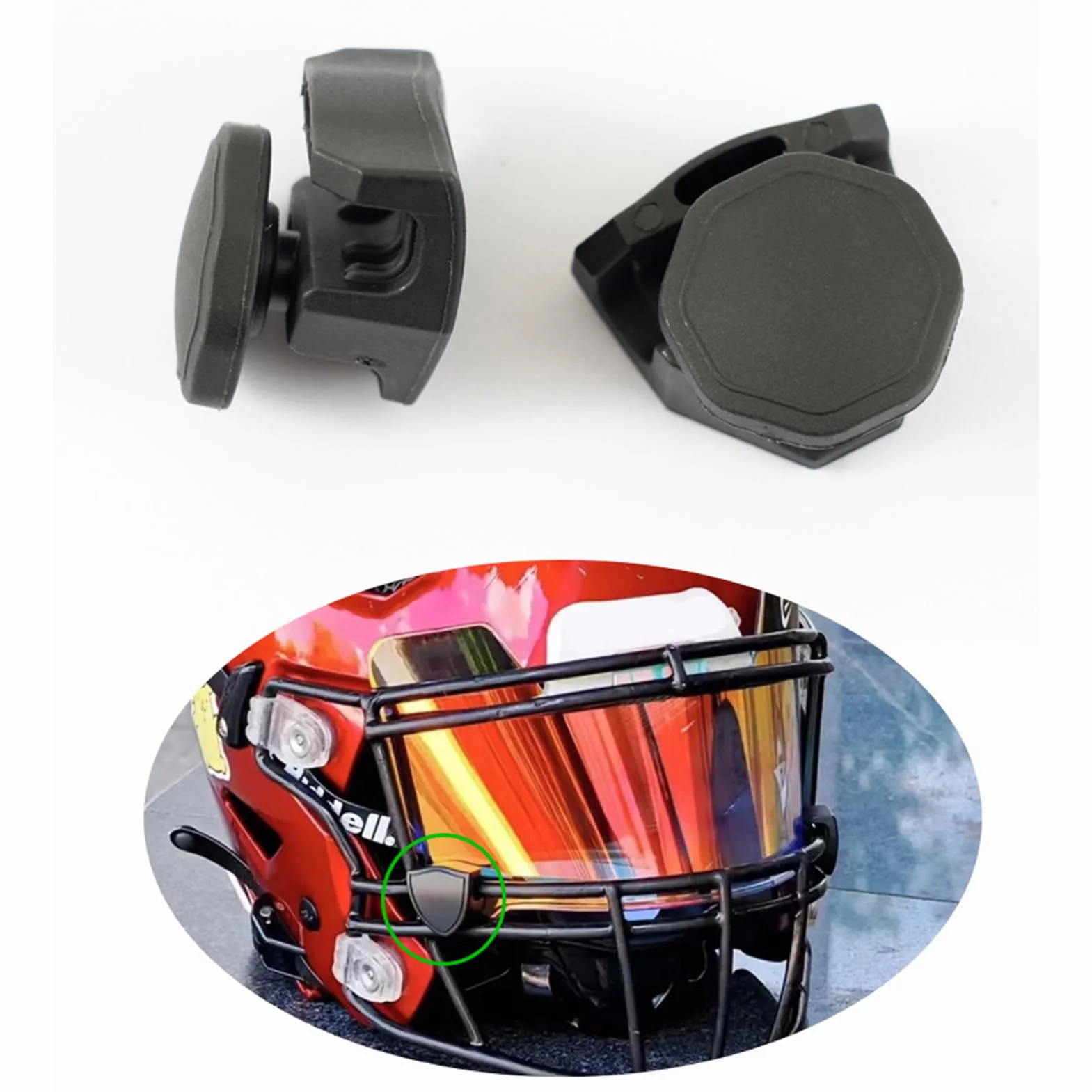 Kit riparazione casco calcio, clip visiera, viti ricambio, fissaggio
