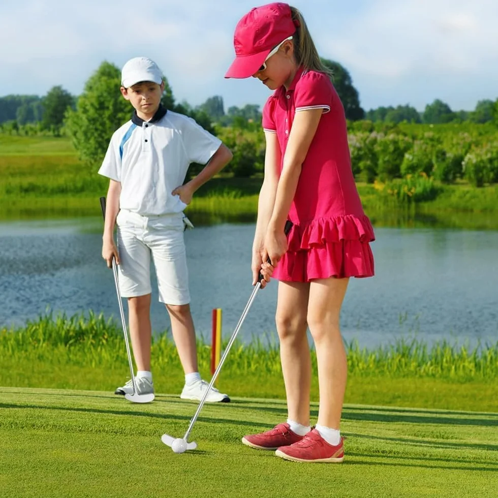 Mazza da Golf in Lega di Alluminio Staccabile, Putter per Golfisti Destri, Set Golf da Ufficio con Palline e Sacca, per Allenamento Indoor o Outdoor