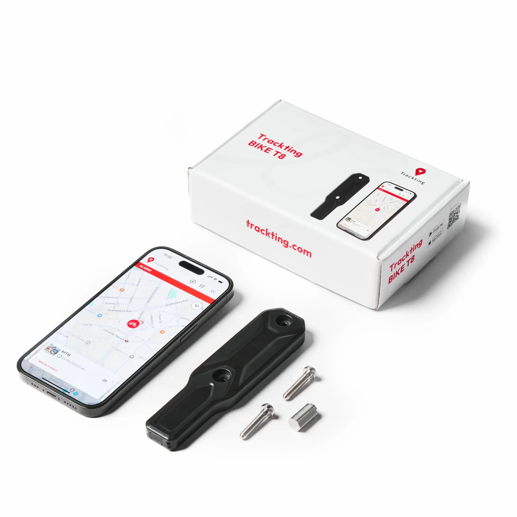 Trackting Bike T8 Antifurto Bici Gps Tracker | Abbonamento annuale richiesto | Tracker Gps Bici ed Ebike con Sensore di movimento, Batteria Ricaricabile, Monitoraggio in Tempo Reale in Caso di Furto