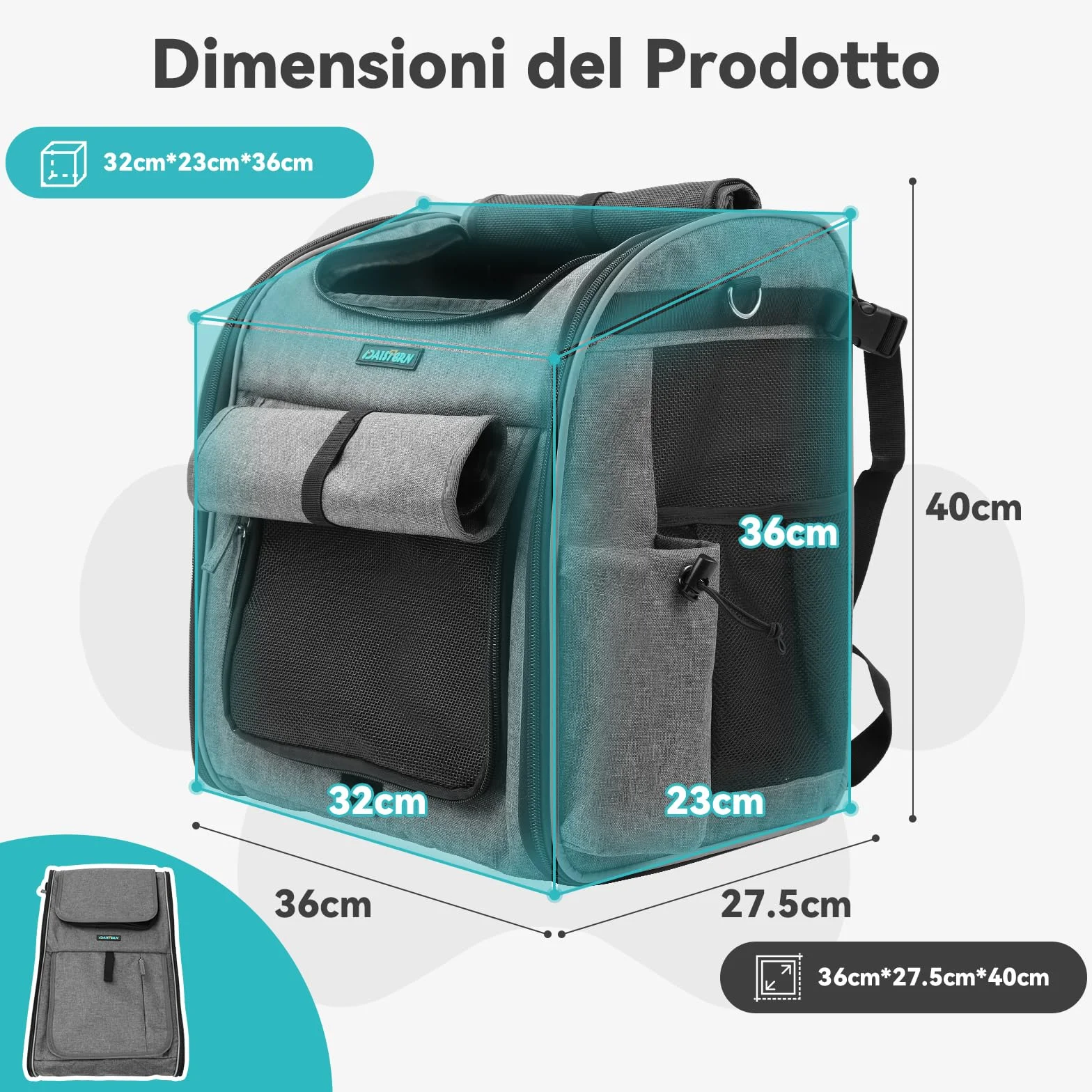 Cestino da Bici Anteriore per Cani Gatti fino a 10KG con Supporto L Ultra-Resistente Φ55mm, Zaino per Animali Domestici con Cerniera SBS, Finestre in Rete Traspirante, Cuscino Impermeabile