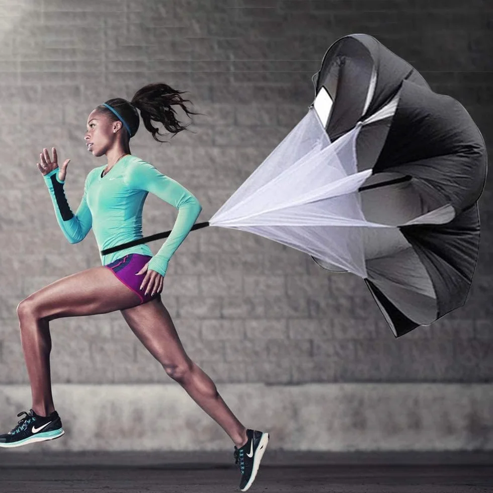 Paracadute da Allenamento Resistenza per Fitness, Velocità e Forza (Nero)