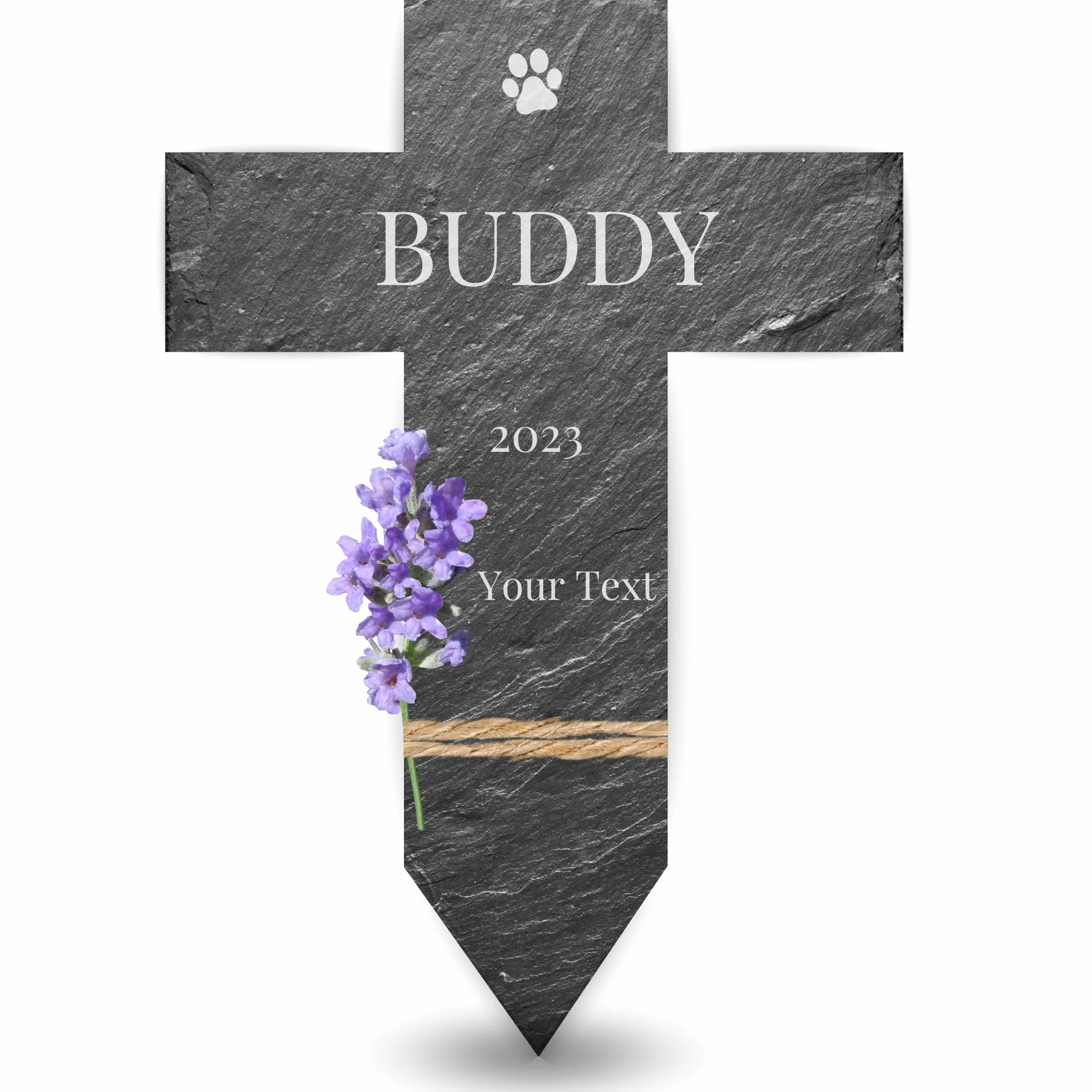 Croce per animali con incisione personalizzata, dimensioni: 30 x 20 cm, pietra commemorativa per cani, gatti e altri animali domestici, regalo funerale