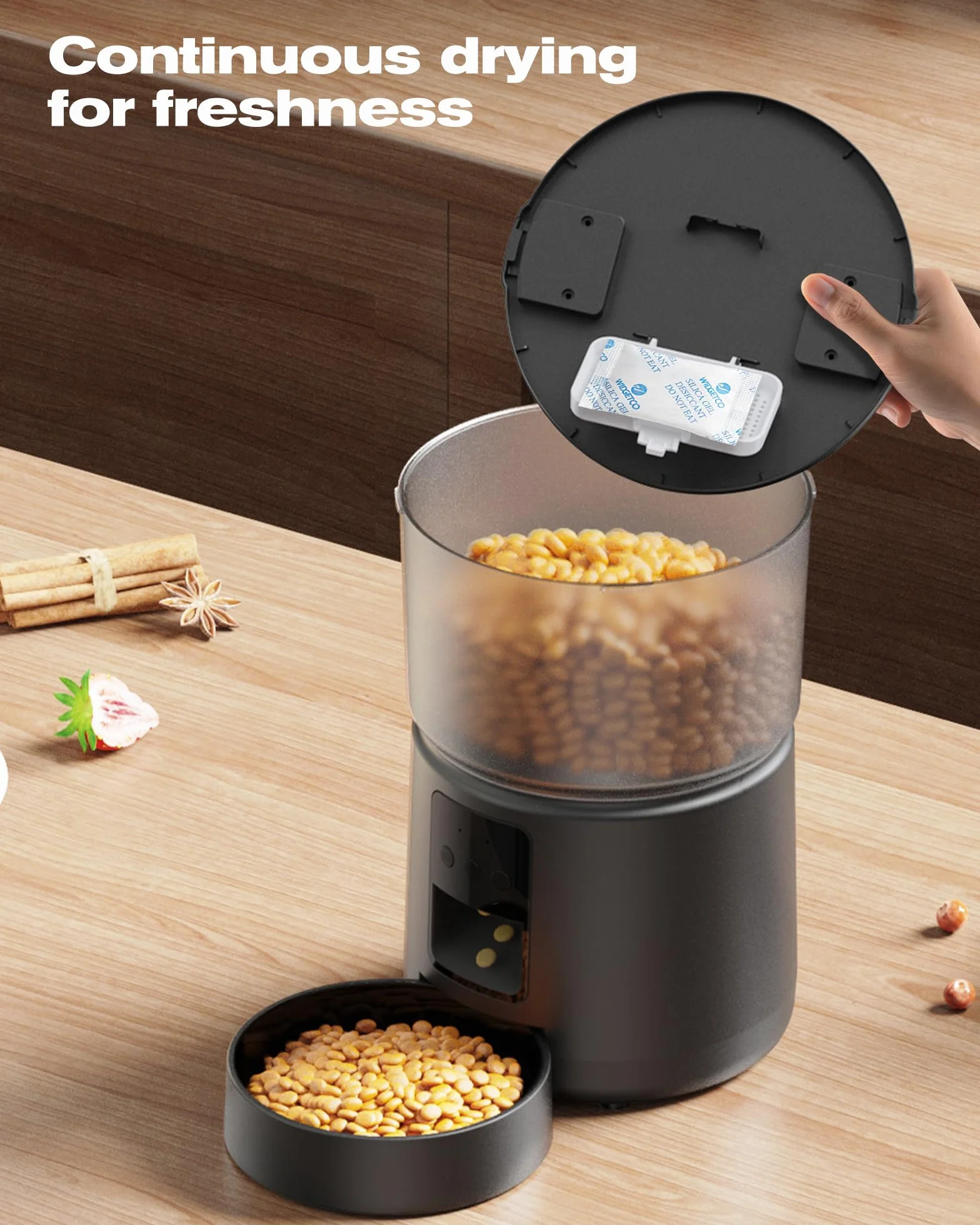 SOOFPET Distributore Automatico Cibo Gatti - 5G/2.4G WiFi Dispenser - Distributore Cibo Gatti Collegare APP - Alimentazione a Distanza - 10 Pasti al Giorno - Doppia Alimentazione - 3L Bianco