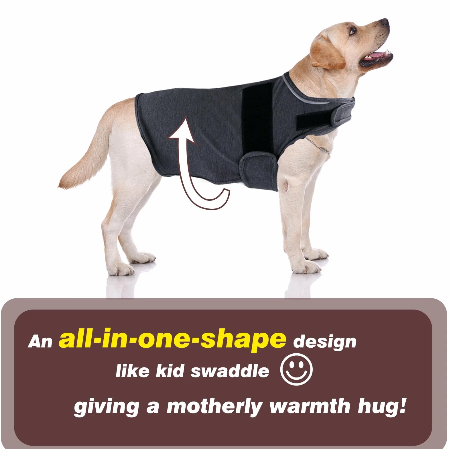 Ansiety Cappotto calmante per cani leggero traspirante giacca ansia fuochi d'artificio