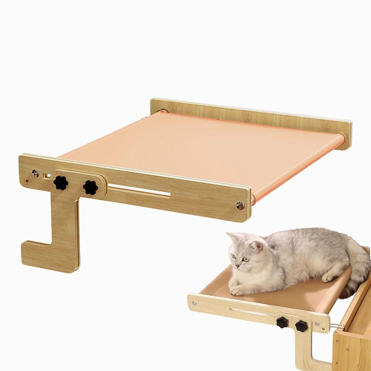 Amaca Per Gatti Da Finestra Legno Senza Foratura Lettino Riposo Per | Sedile Per Gatti Su Davanzale Per I Proprietari Di Gatti Casa Appartamento Ufficio Camera Da Studio Balcone