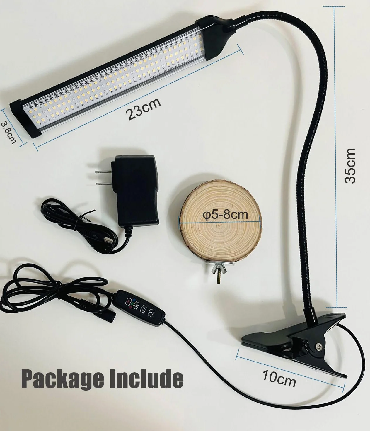 KINGYEENUO Luce a LED a spettro completo, dimmerabile, timer 3/9/12H, 105 perline LED, kit illuminazione per uccelli