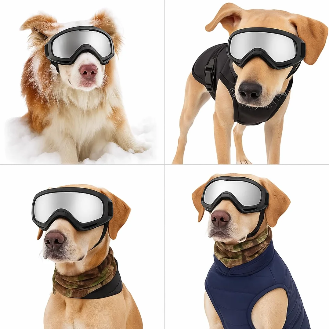 Occhiali da Sole per Cani, Protezione UV, Occhiali Cane, Occhiali Moto cane, Adatti per Cani di Piccola Taglia