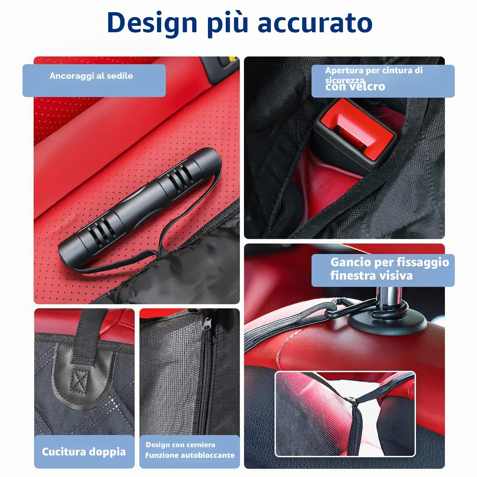 KYG Coprisedile Auto per Cani Telo Posteriore Impermeabile Antigraffiato Nero Panno Oxford