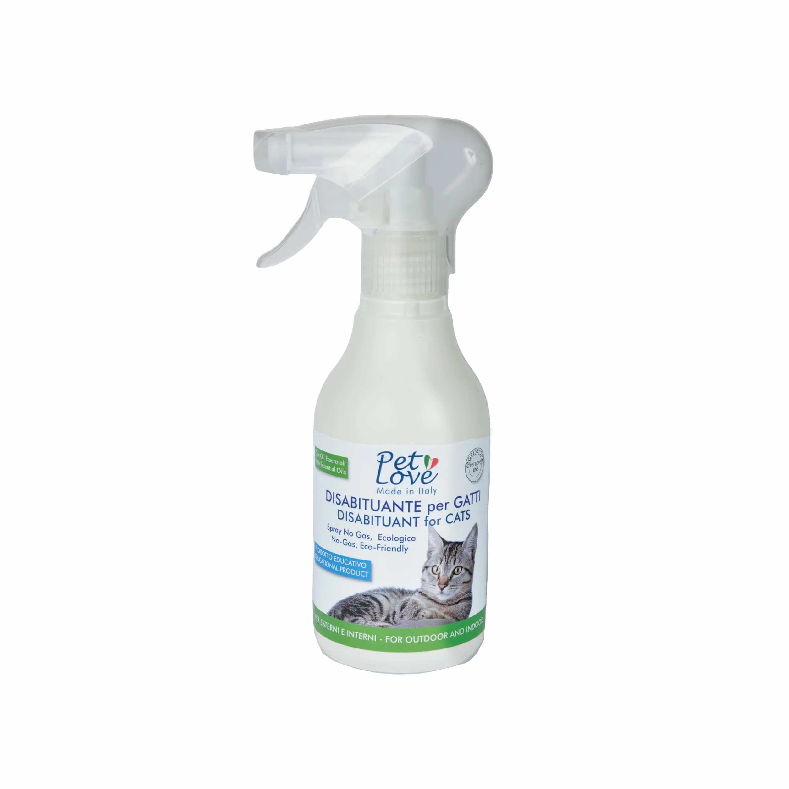 PET LOVE Spray Disabituante Repellente per Gatti - Anti Urina per Interni ed Esterni - Barriera Olfattiva - 350 ml
