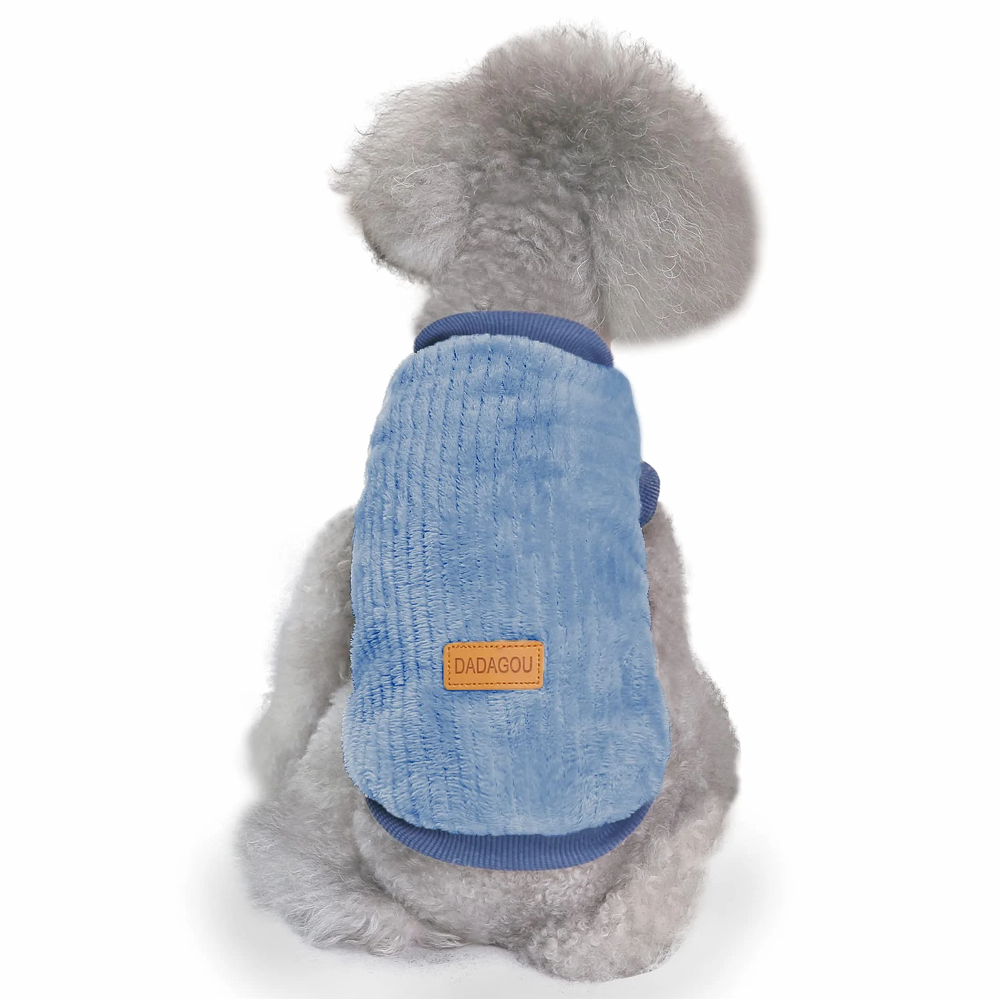 YAODHAOD Vestiti Per Cani e Gatti Peluche Maglione Morbido Ispessimento Caldo Cucciolo Camicia Inverno per Cani e Gatti (blu, L)