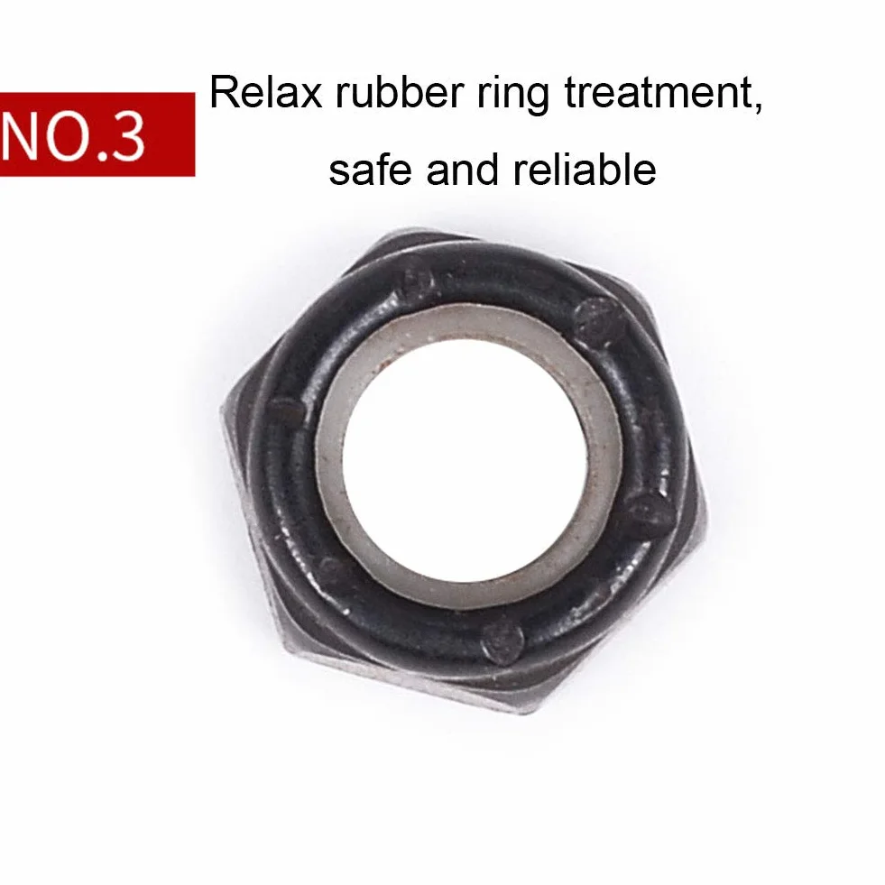 Rondella distanziale in metallo, kit dadi riparazione per cuscinetti skateboard e rondelle camion, accessori longboard