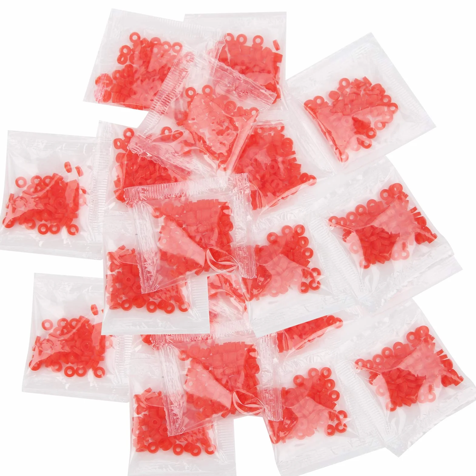 Fascette Elastiche Pesca 100 Borse 9000 Pezzi Rosso Forte Durevole