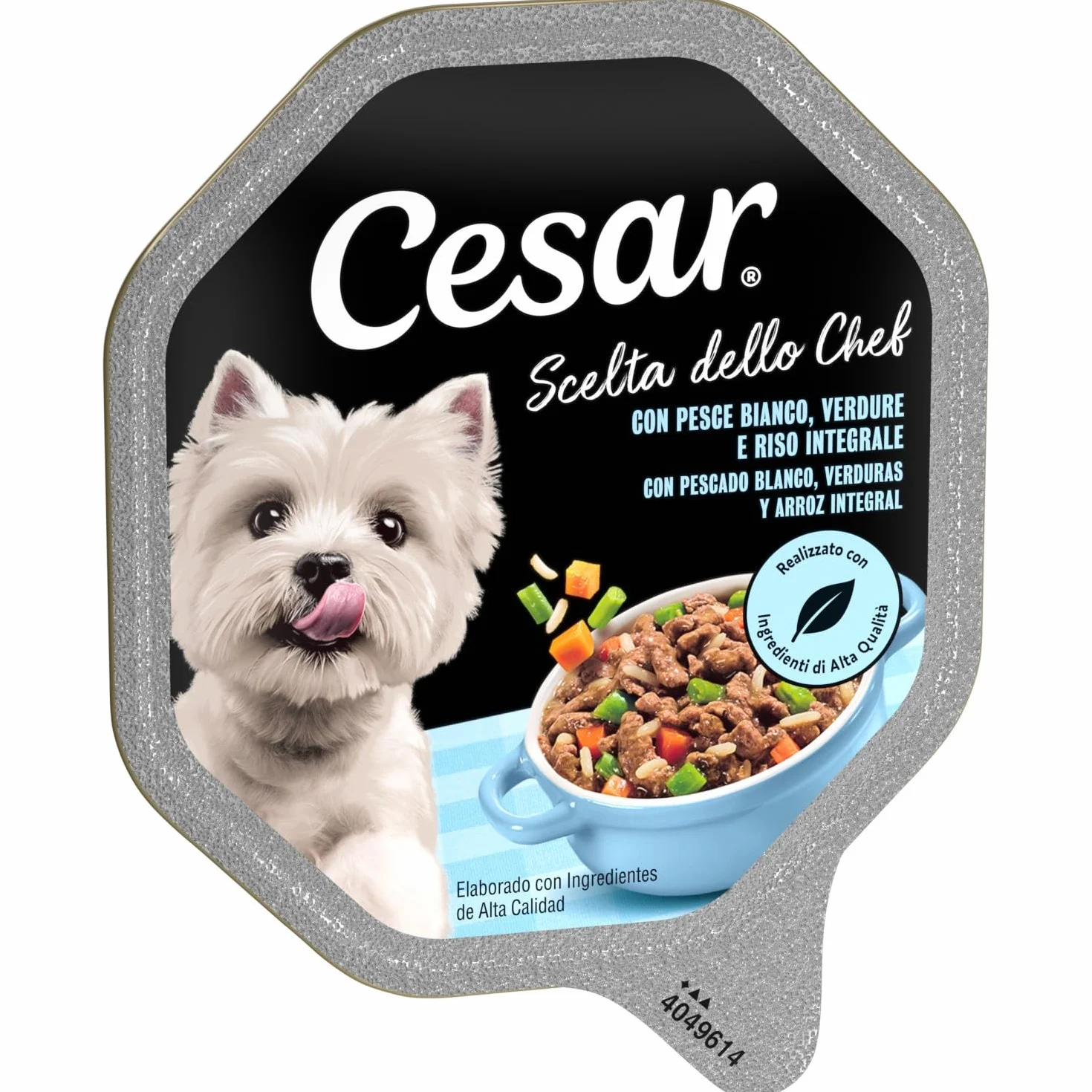 Cesar Scelta Dello Chef Pesce Bianco alla Griglia con Riso Integrale e Verdure, 150 g, Confezione da 14