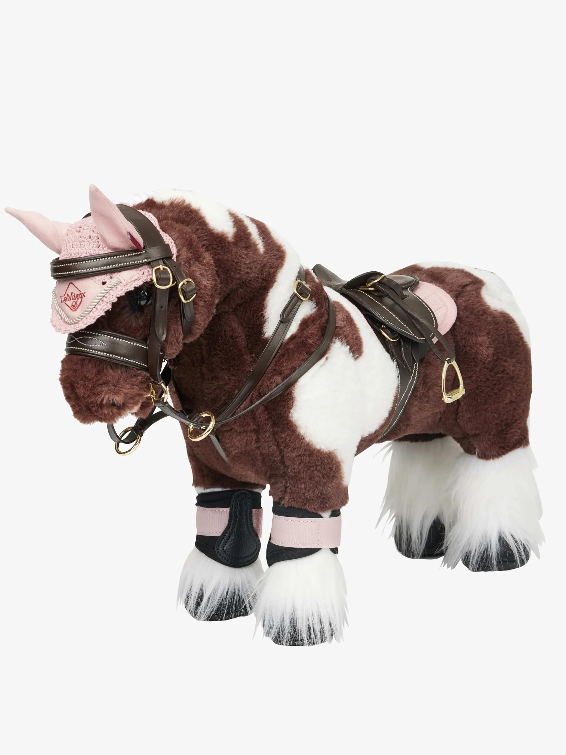 LeMieux Sella giocattolo per pony, in pelle a grana fine, adatta per bambini dagli 8 anni in su, colore: Marrone