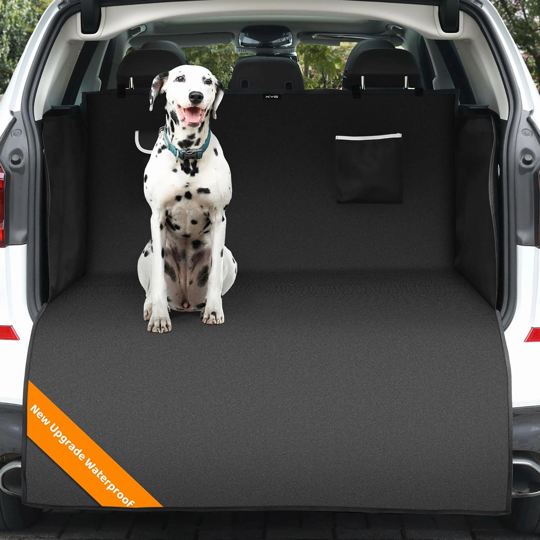 KYG Telo Auto per Cani 185 * 115 * 48 cm Impermeabile Tappetini per Bagagliaio Protezione Universale Posteriore Bagagliaio Nero