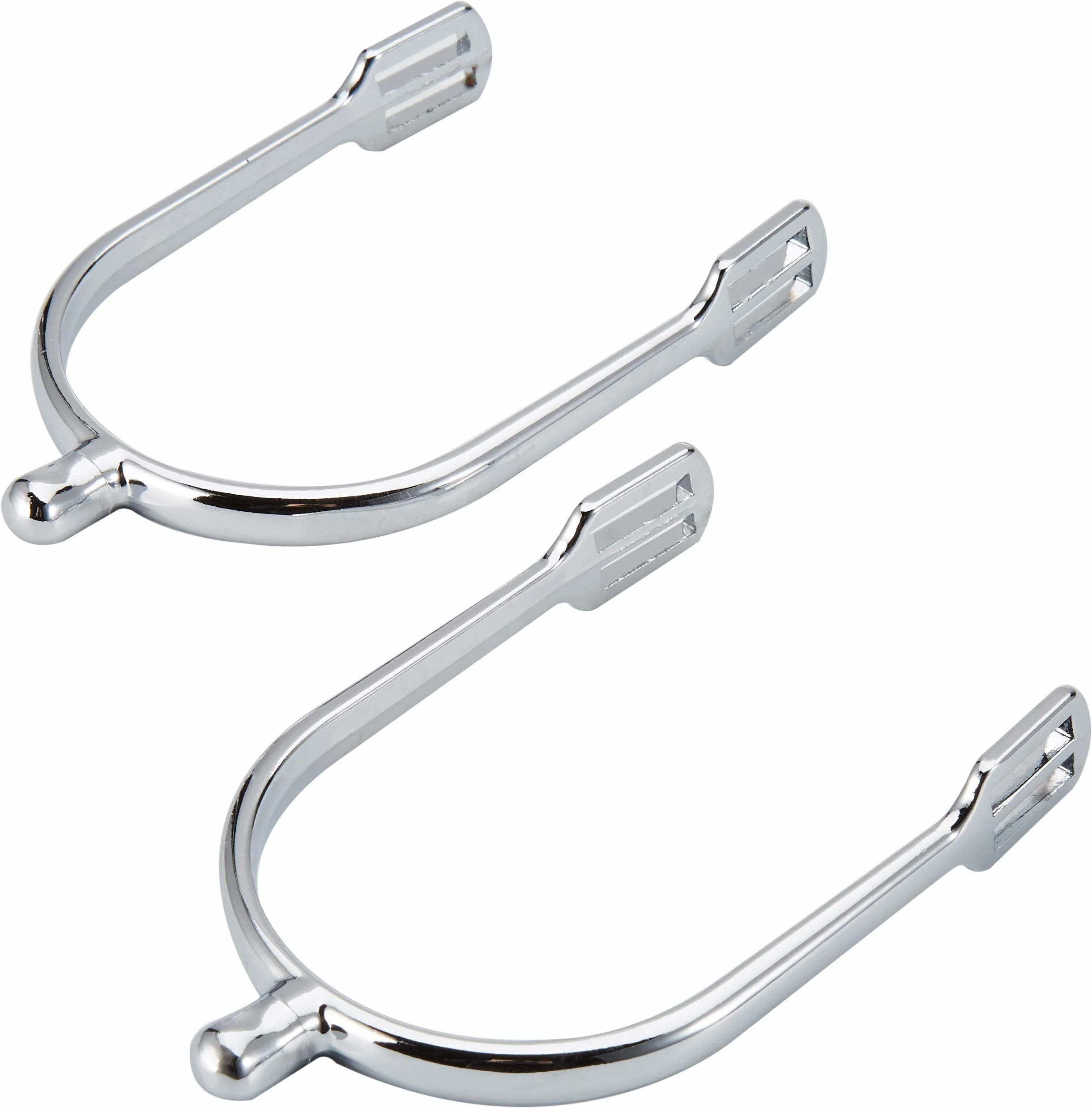 Covalliero Speroni con cinghie, speroni da equitazione, supporto per equitazione, coppia, da donna, acciaio inossidabile, diametro interno 15 mm, amazzone, forma a goccia