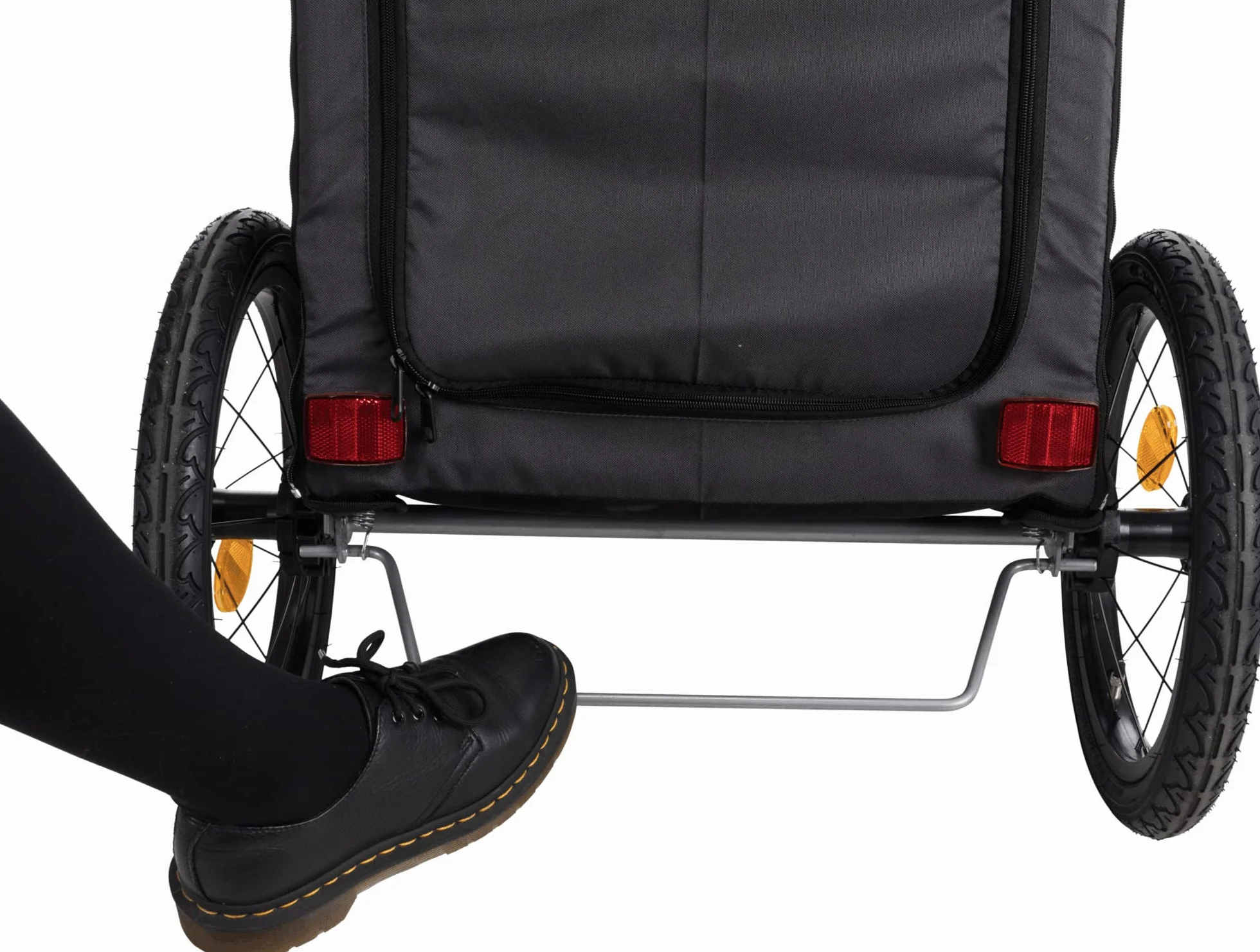 Trixie rimorchio Bici per Cani – Fino a 22 kg – 46 × 50 × 67 cm – rimorchio Pieghevole & Riflettente con guinzaglio di Sicurezza, Cuscino Integrato & Copertura Meteo