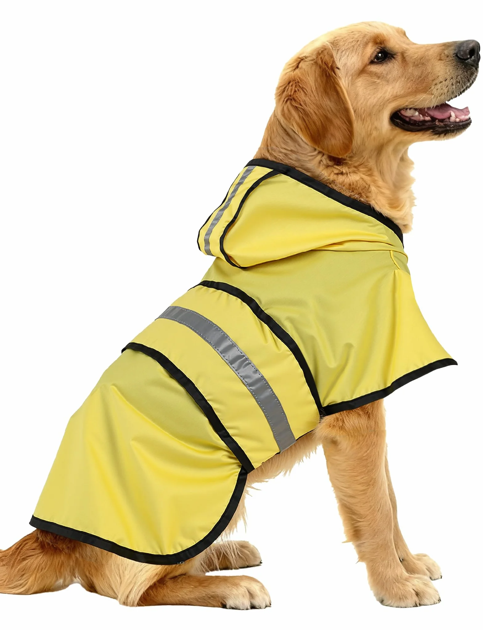 Poncho impermeabile per cani, giallo, XL