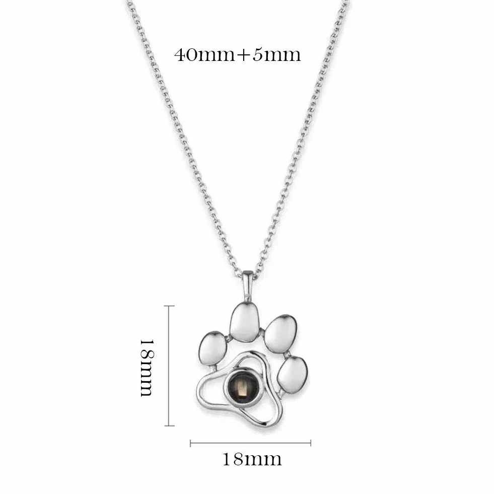 Collana commemorativa personalizzata per animali domestici con foto di proiezione regalo simpatia