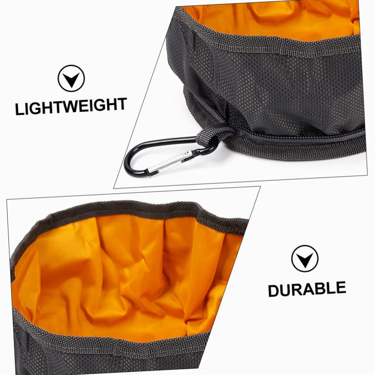 FRCOLOR 3pezzi Ciotola Pet Foldable Per Alimentazione All Aperto Materiale Colore Random Per Escursioni e Campeggio