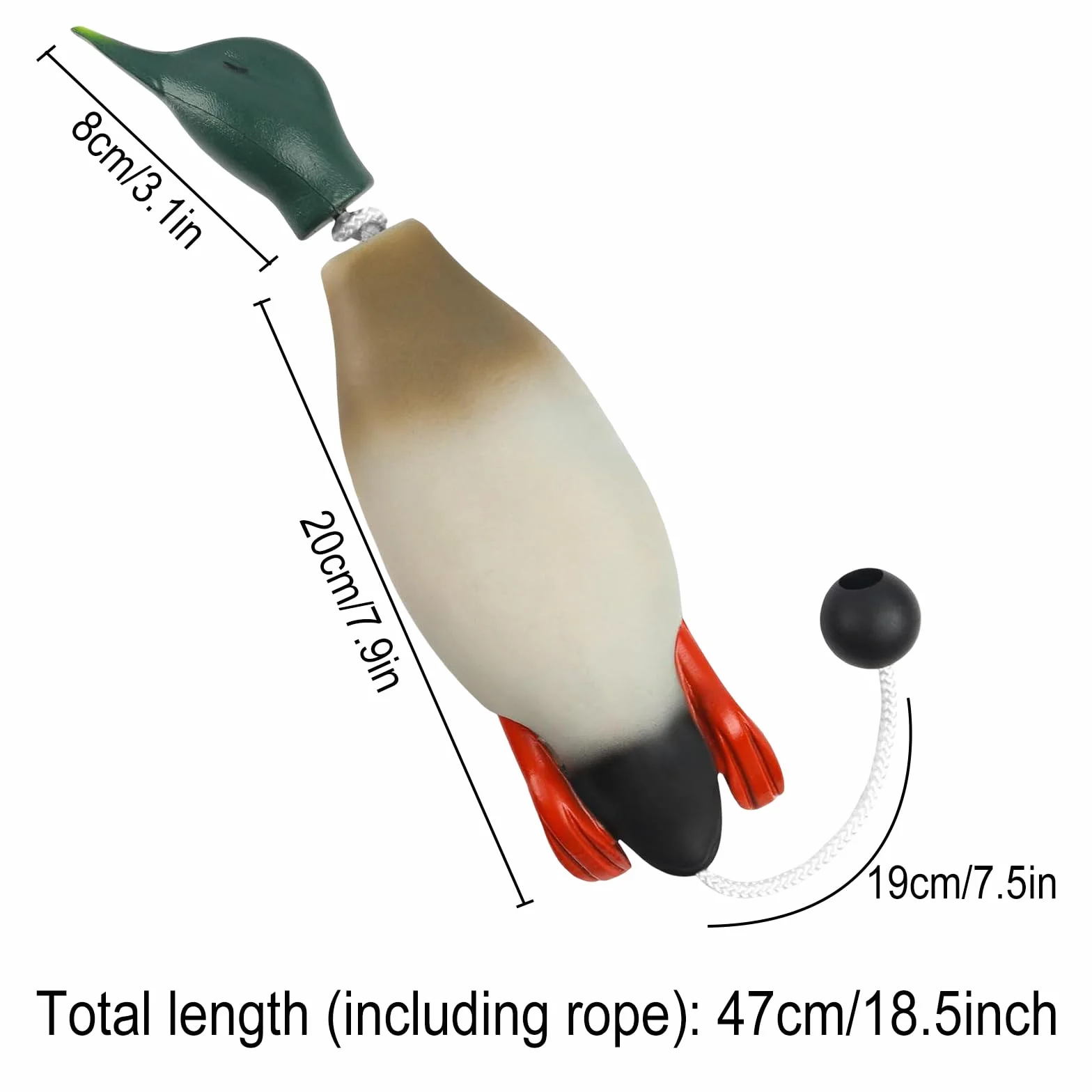 Dog Training Dummy,Dummy per Cani,Accessori per Cani da Caccia,Paraspruzzi Fittizio di Allenamento Cane,Gioco Galleggiante per Il Riporto e l'allenamento in Acqua (Anatra con Piedi)