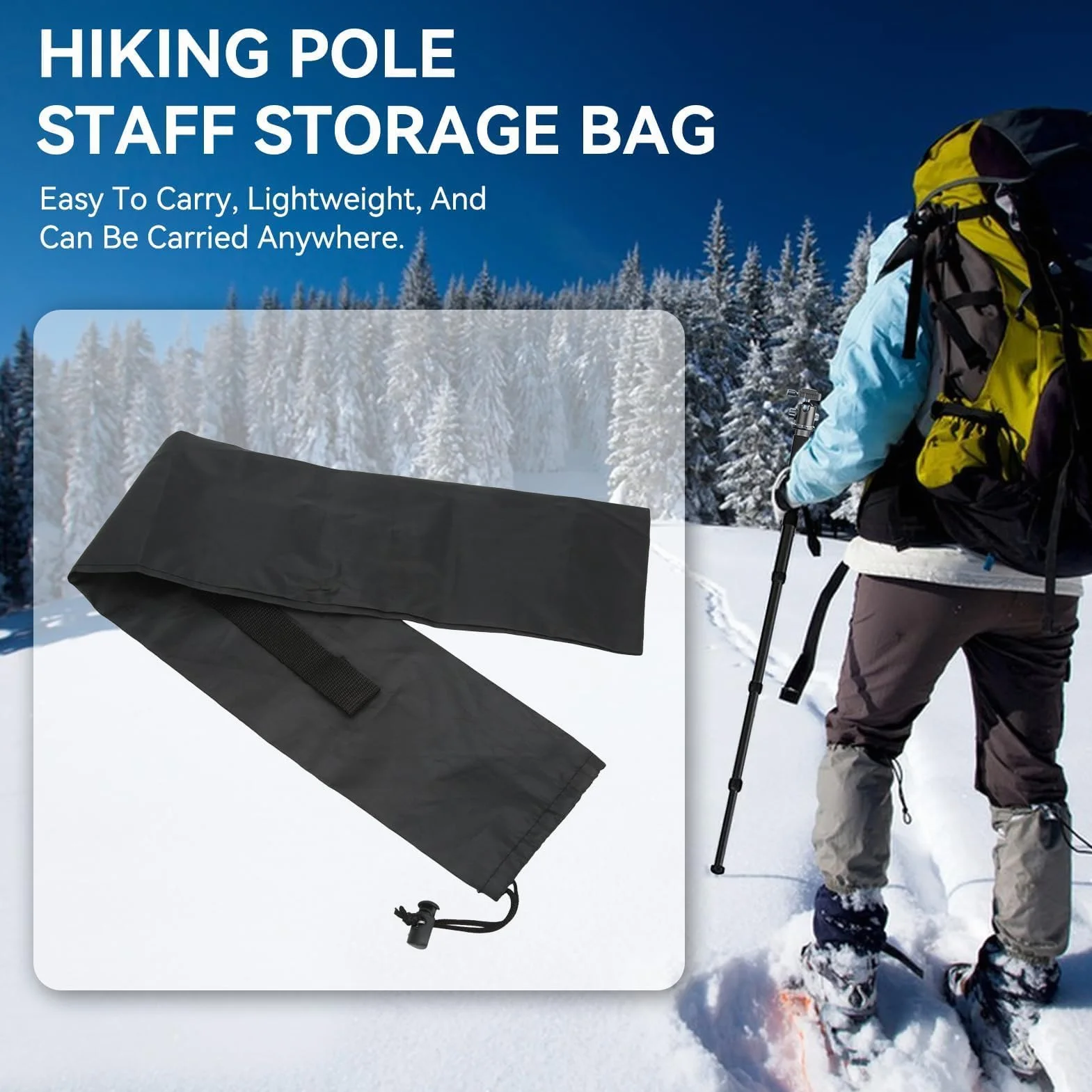 Borsa per Bastoncini da Trekking Portatile con Tracolla Regolabile
